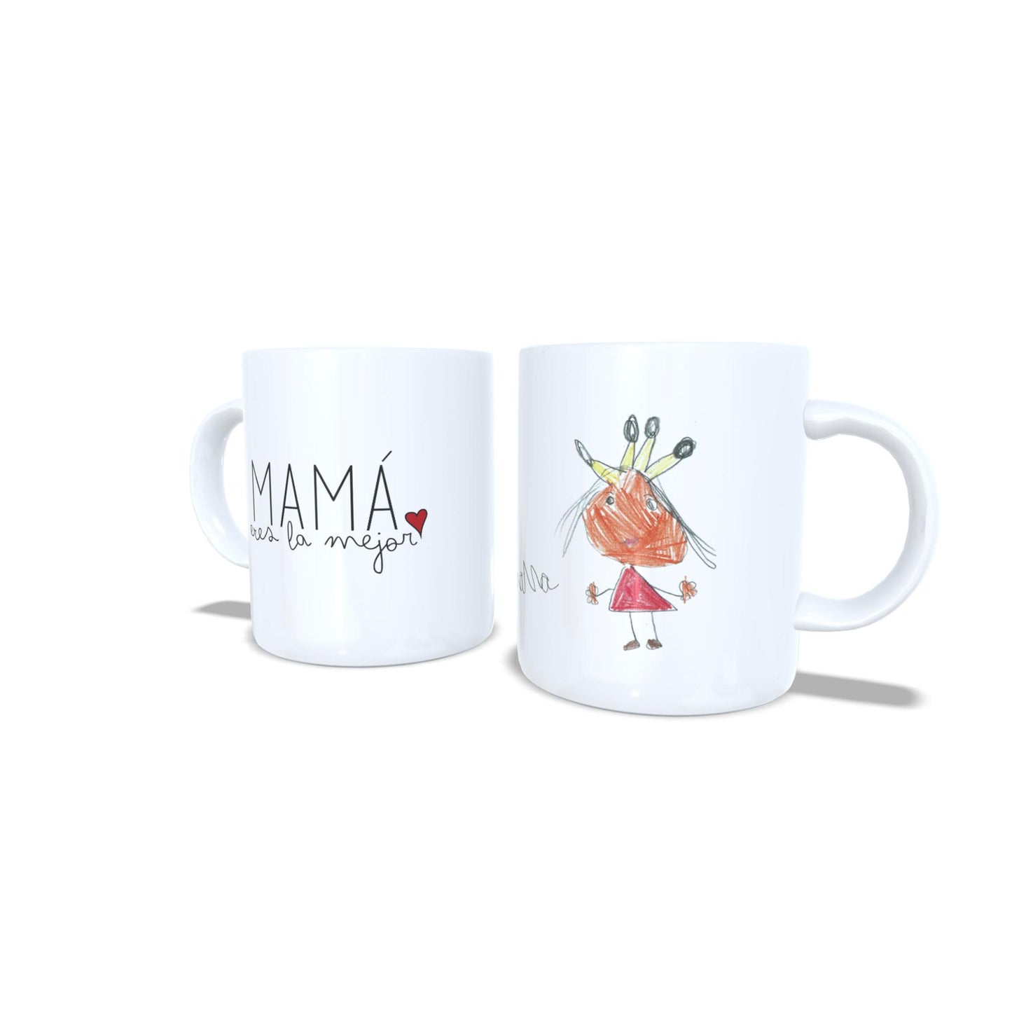 Dibujo en taza día de la madre felicidades mama personalizada