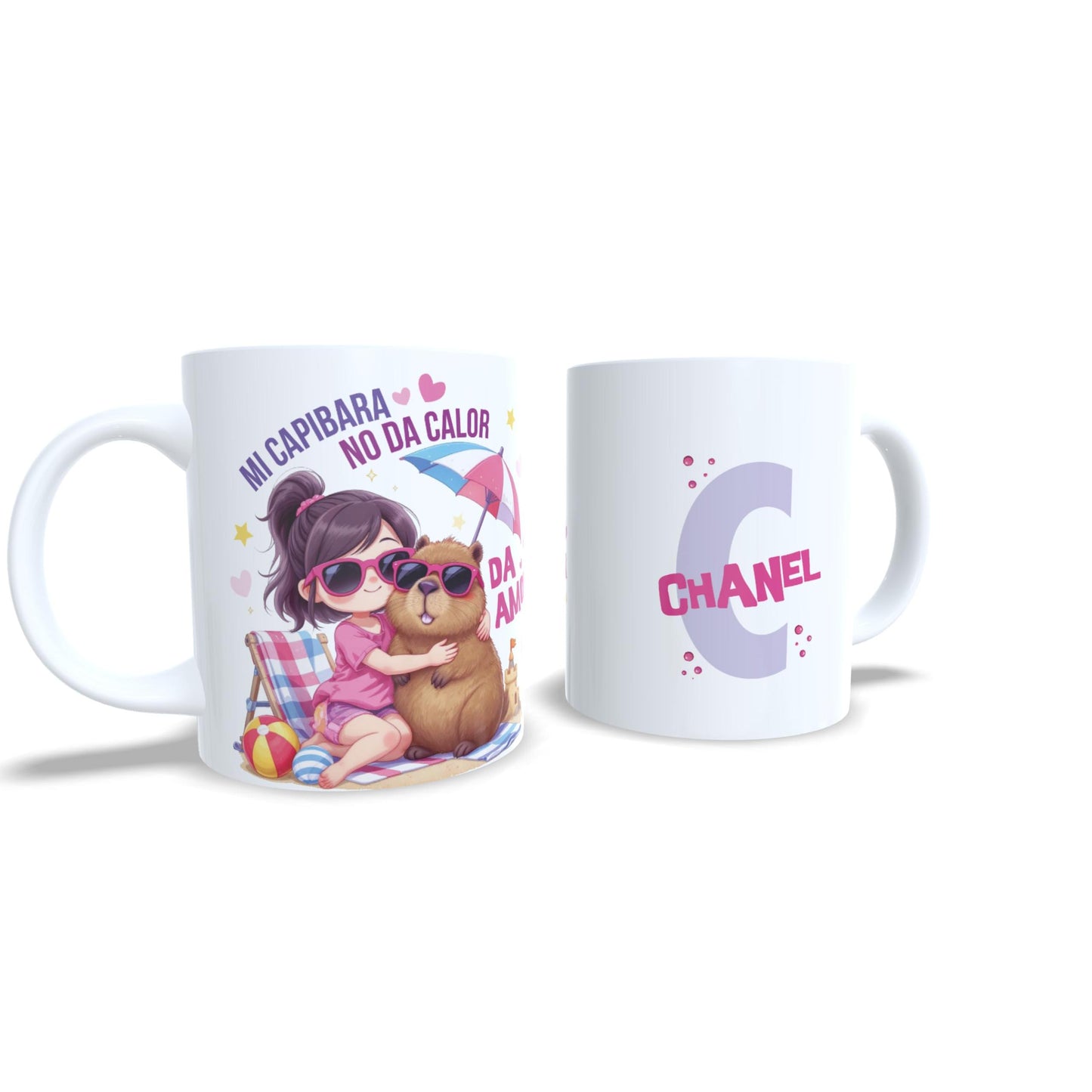 Mi Capibara no da calor, da amor - Taza personalizada Kawaii