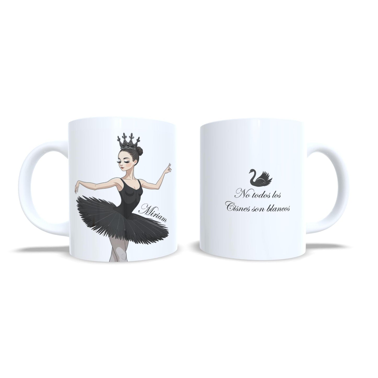 Ballet lago de los cisnes - Taza personalizada con nombre