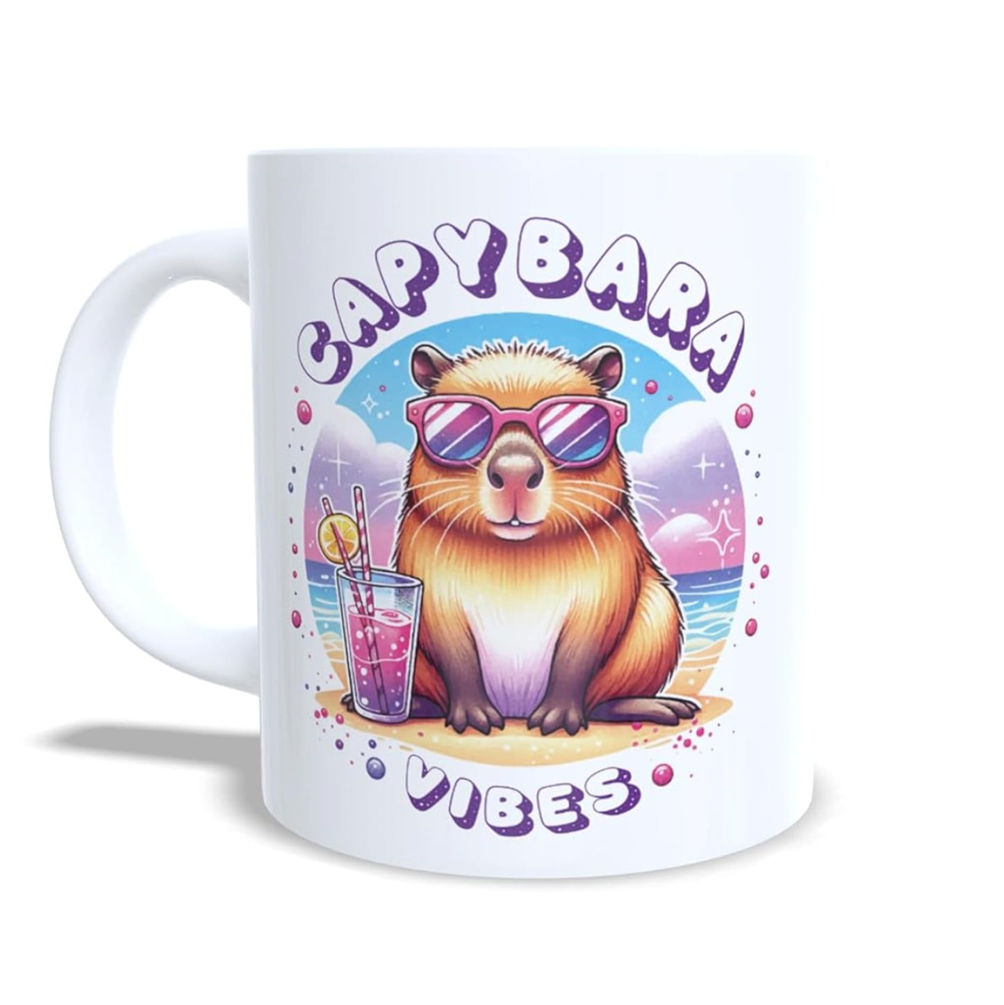 Capybara vibes playa sol refresco - Taza personalizada capibara