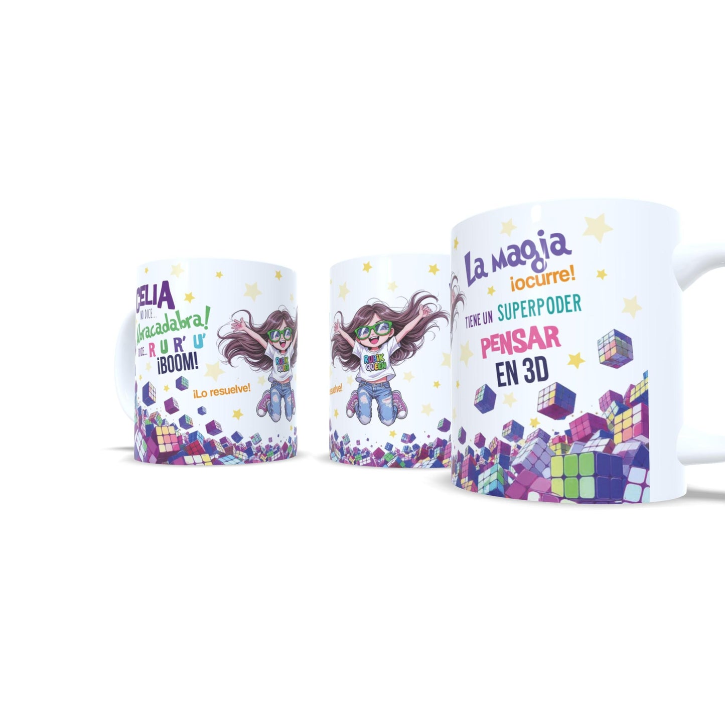 Cubo de Rubik Queen versión niña - Taza personalizada
