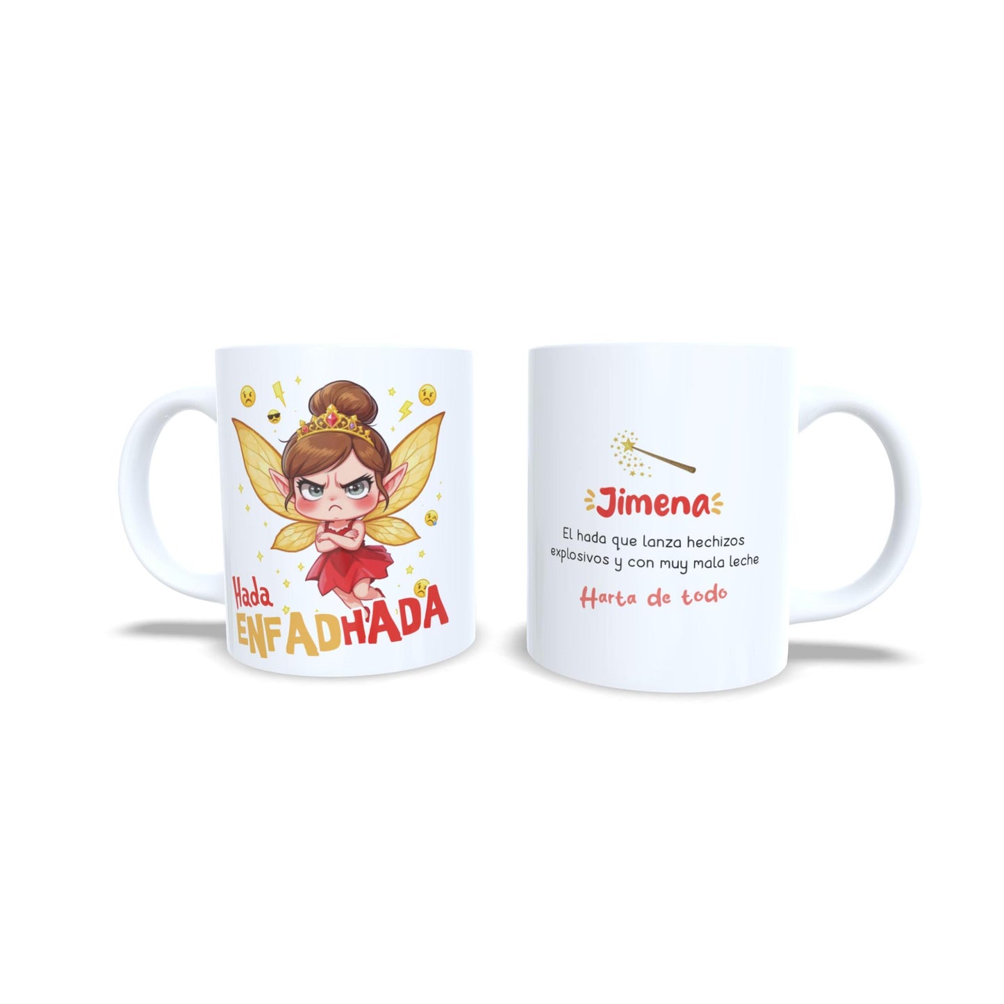 Hada Enfadada Enfadhada - Taza personalizada mal humor