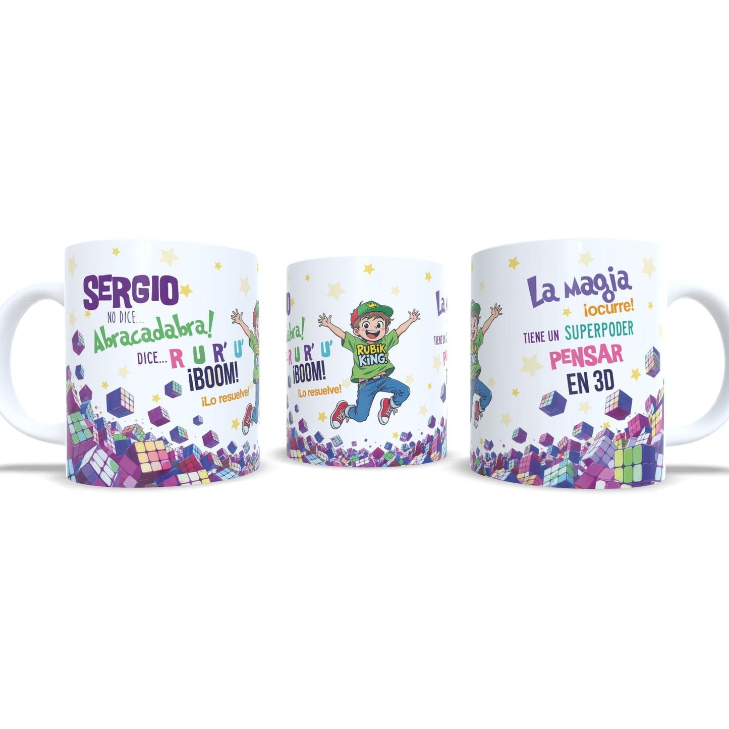 Cubo de Rubik King versión niño - Taza personalizada