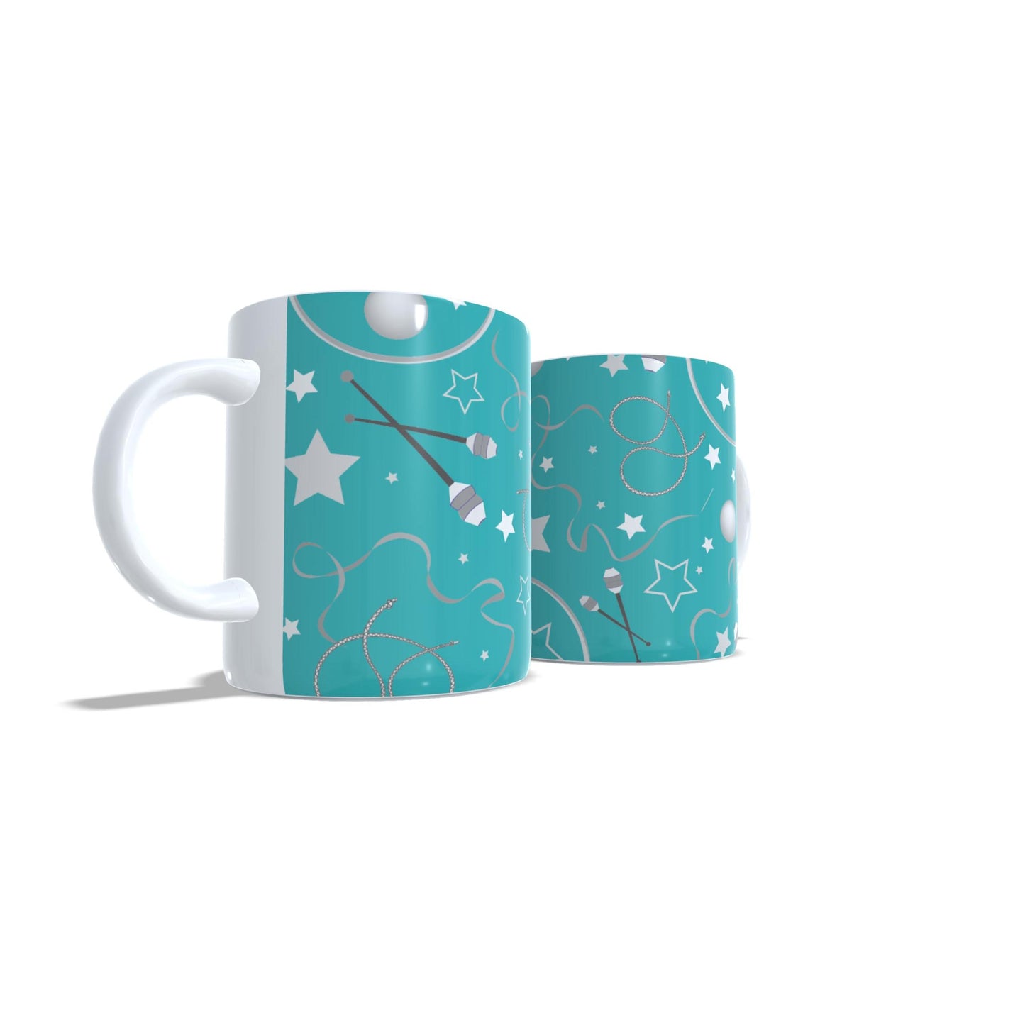 Doodle aparatos turquesa - Taza Gimnasia ritmica