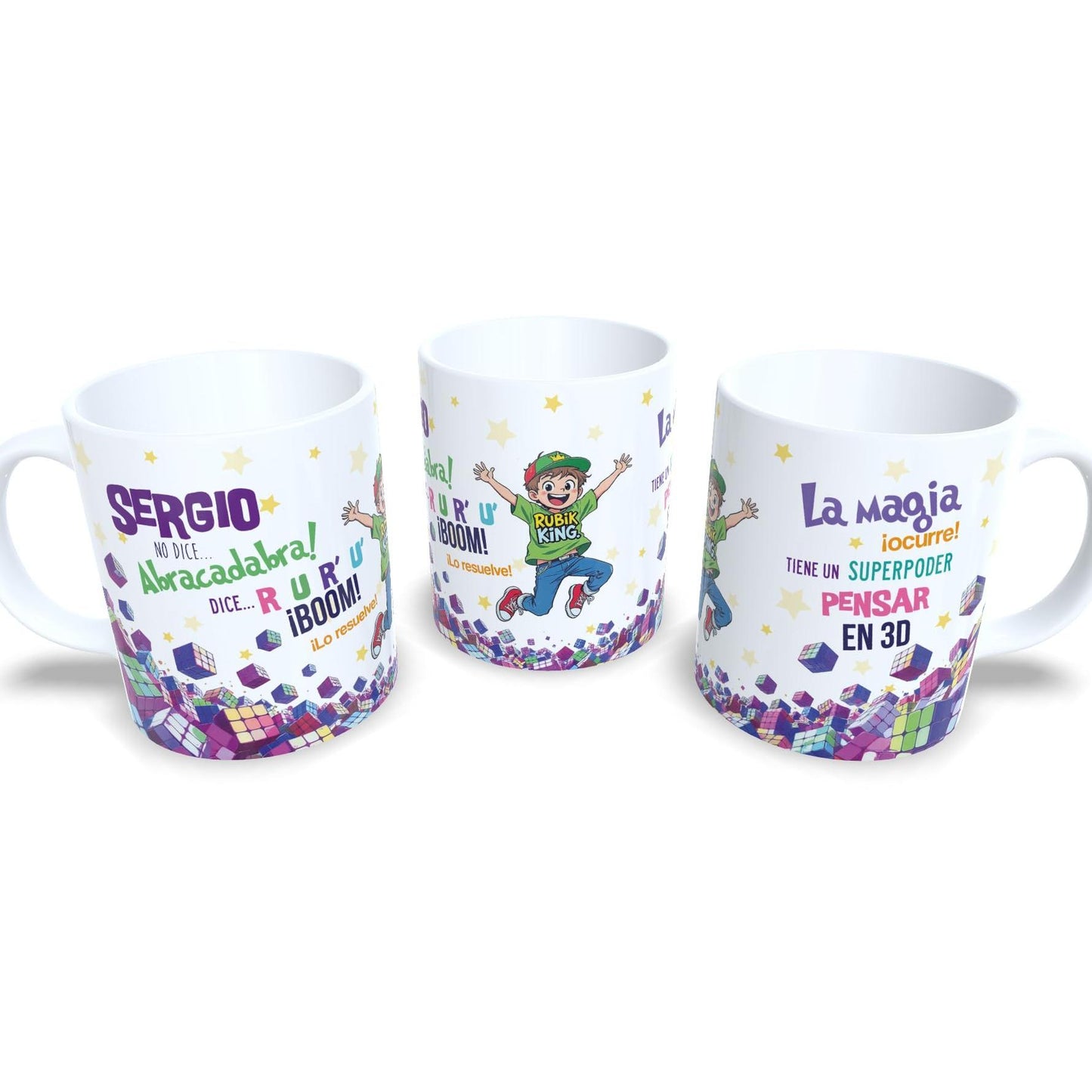 Cubo de Rubik King versión niño - Taza personalizada
