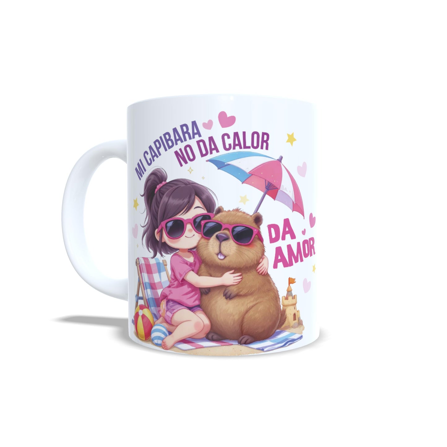 Mi Capibara no da calor, da amor - Taza personalizada Kawaii