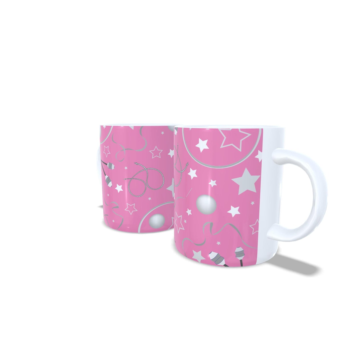 Doodle aparatos rosa - Taza Gimnasia ritmica