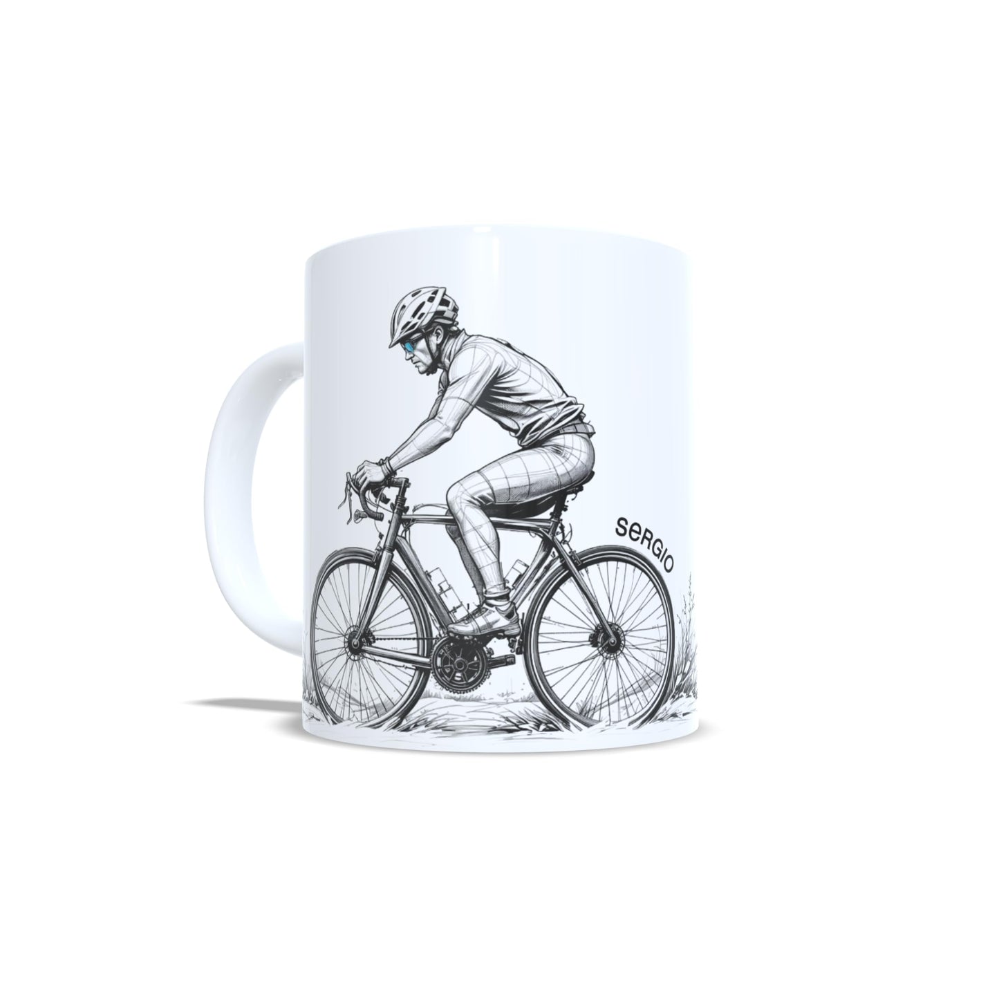 Ciclistas recuerdo rutas regalo personalizado taza bicicleta