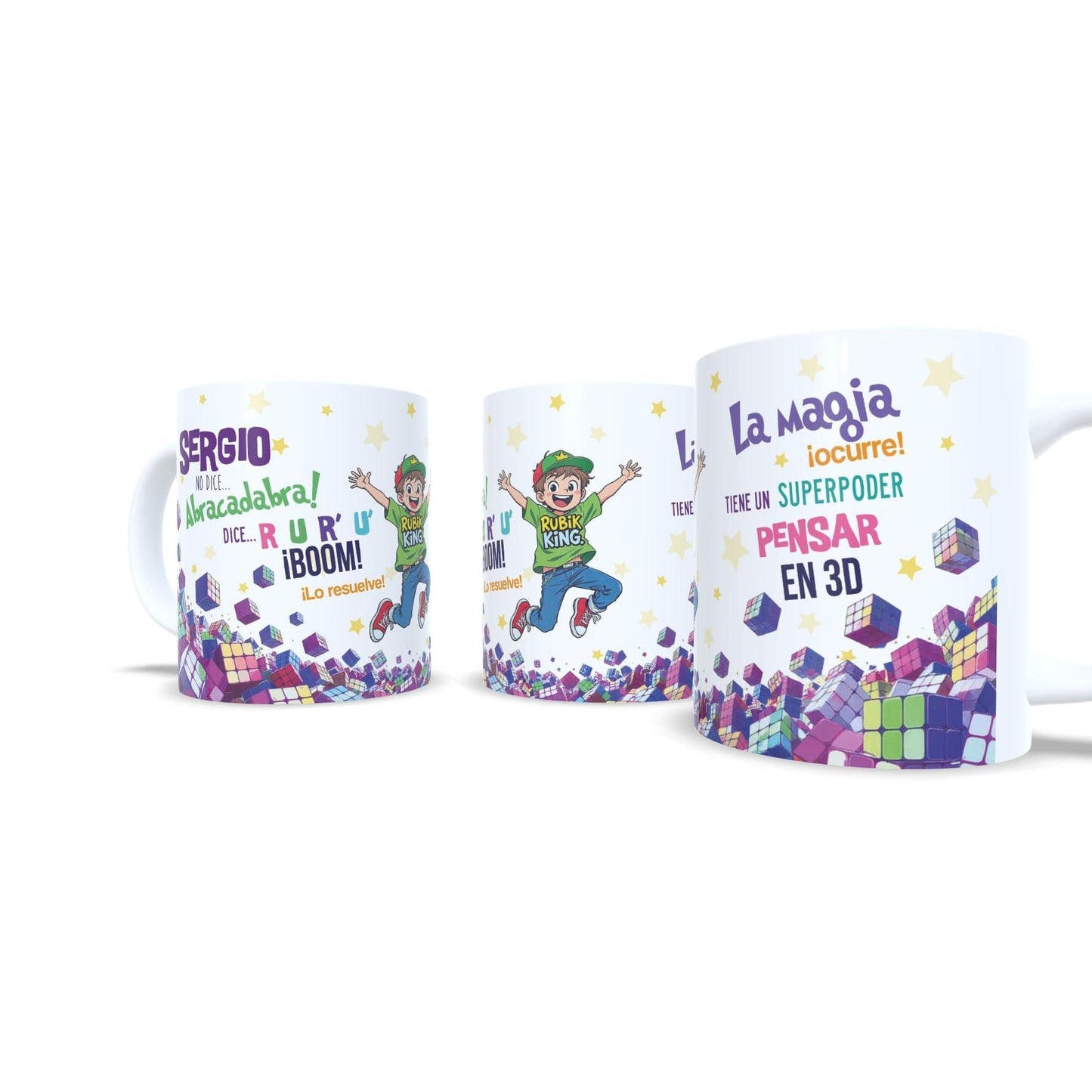 Cubo de Rubik King versión niño - Taza personalizada