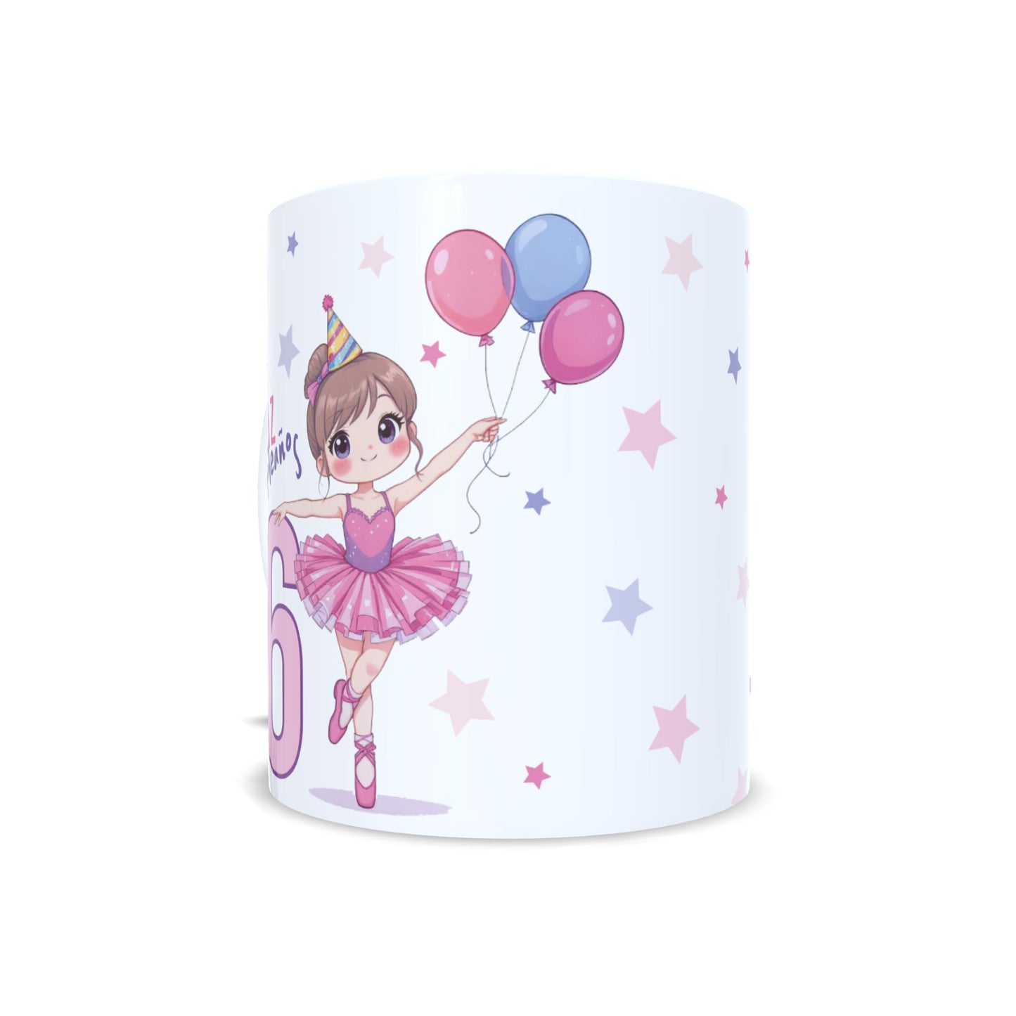 Feliz cumpleaños bailarina ballet - Taza con nombre y edad