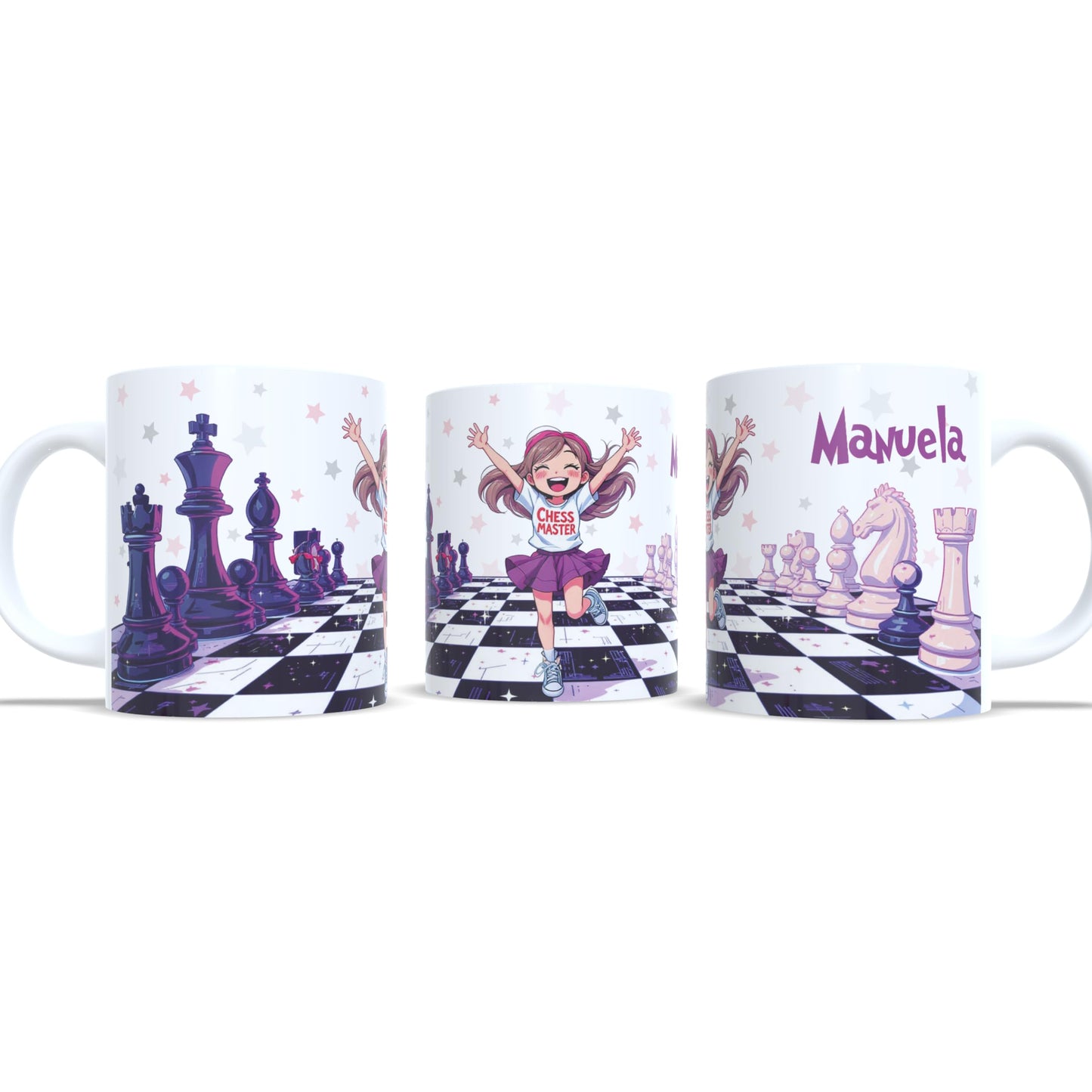 Chess Master del Ajedrez, versión niña - Taza personalizada
