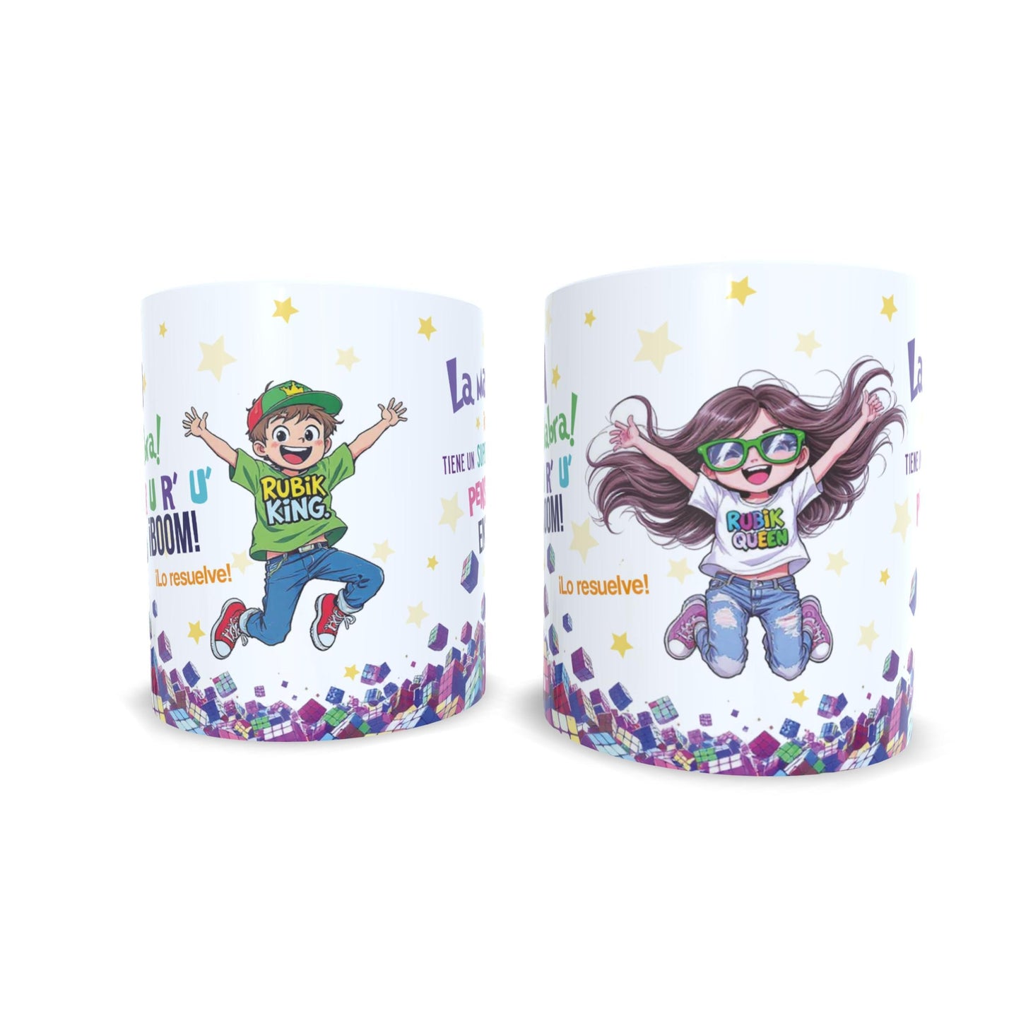 Cubo de Rubik King versión niño - Taza personalizada