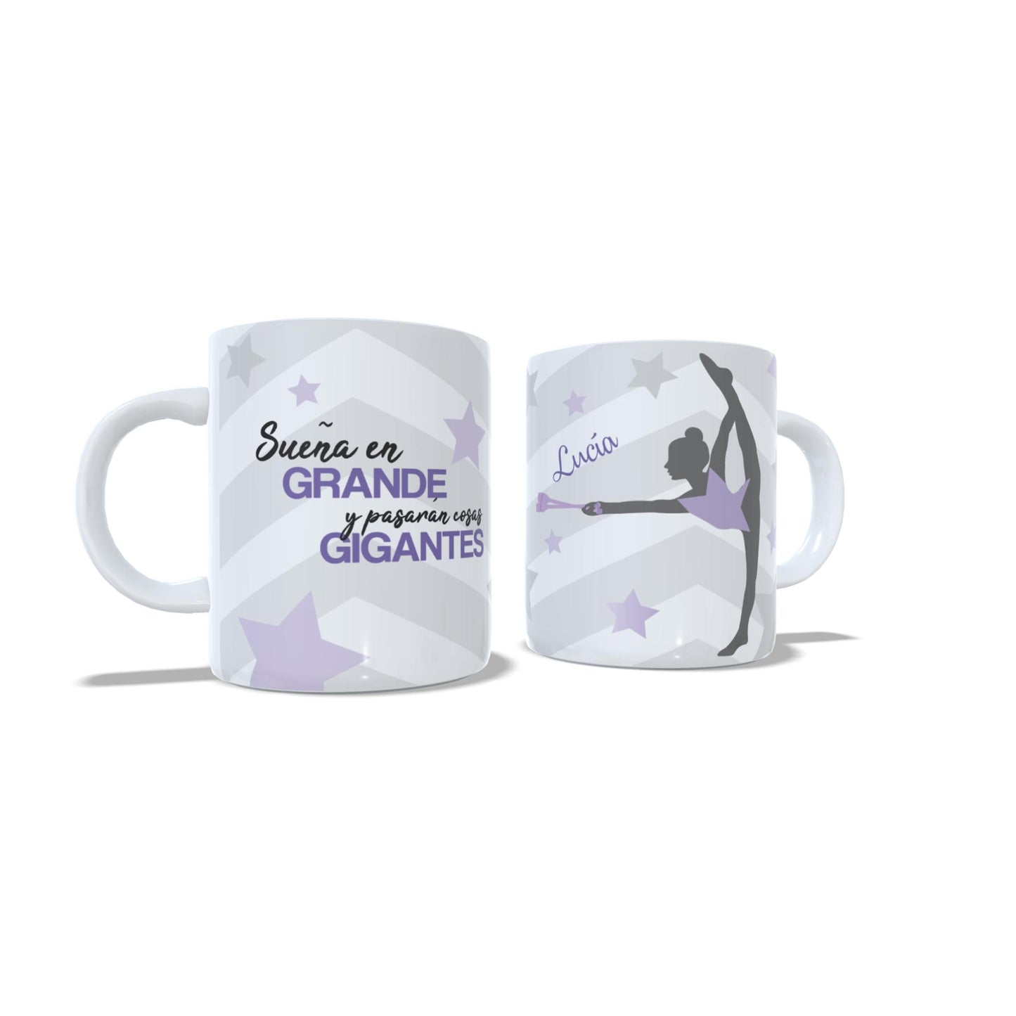 Sueña en grande y pasaran cosas gigantes (mazas) - Taza Gimnasia ritmica