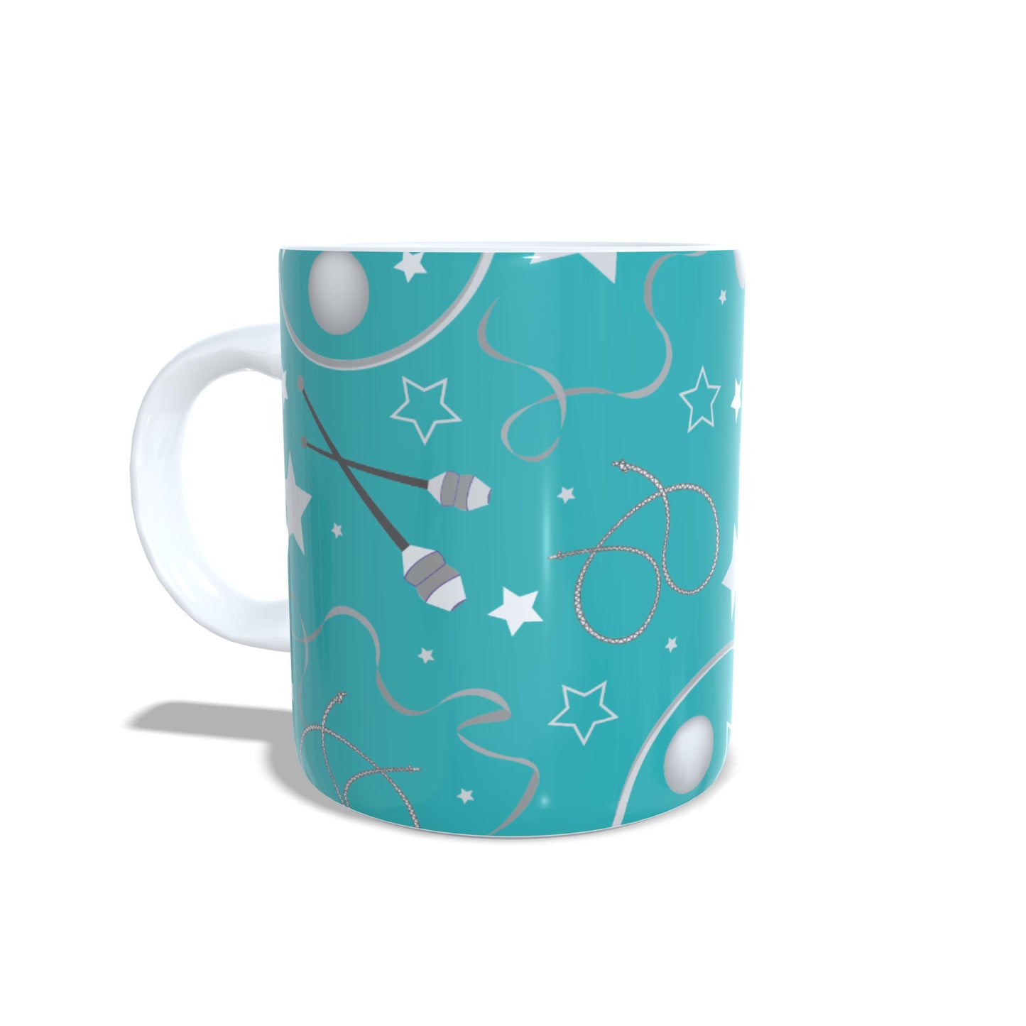 Doodle aparatos turquesa - Taza Gimnasia ritmica