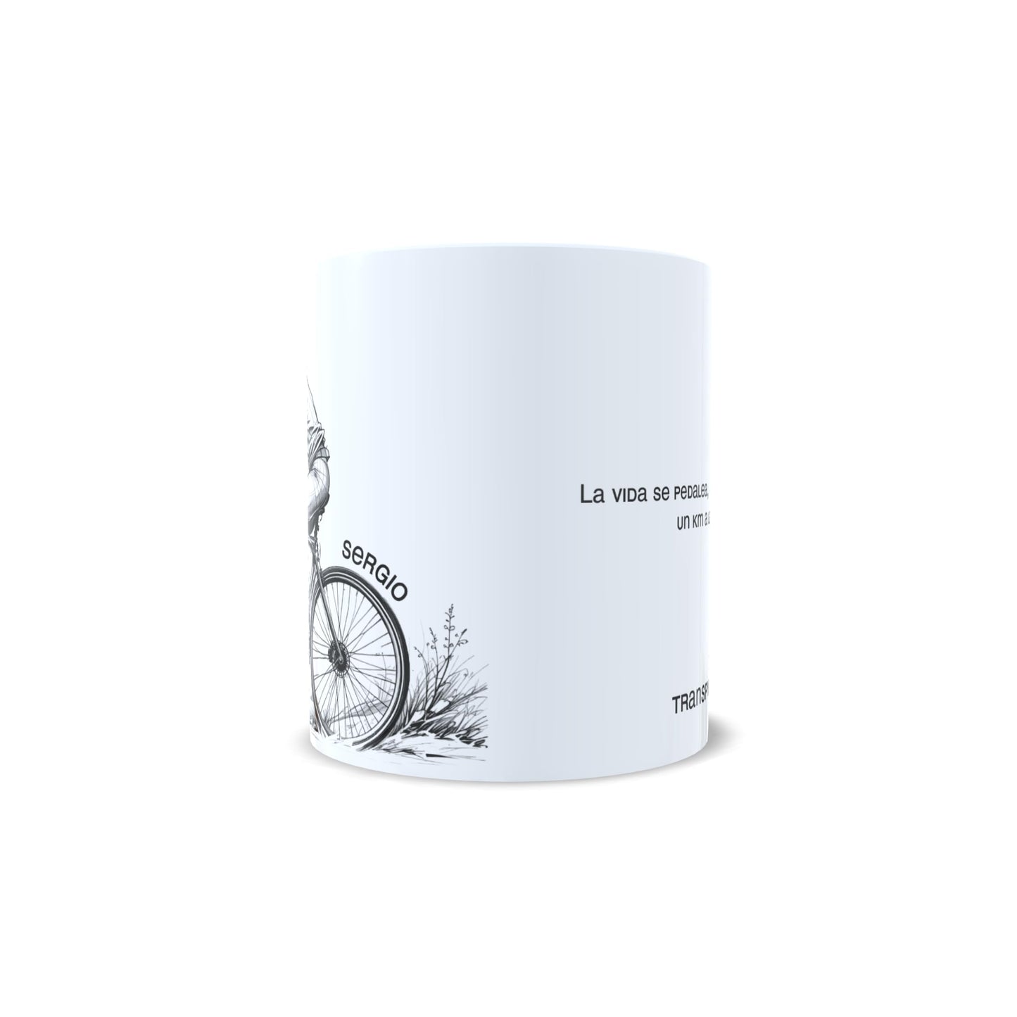 Ciclistas recuerdo rutas regalo personalizado taza bicicleta