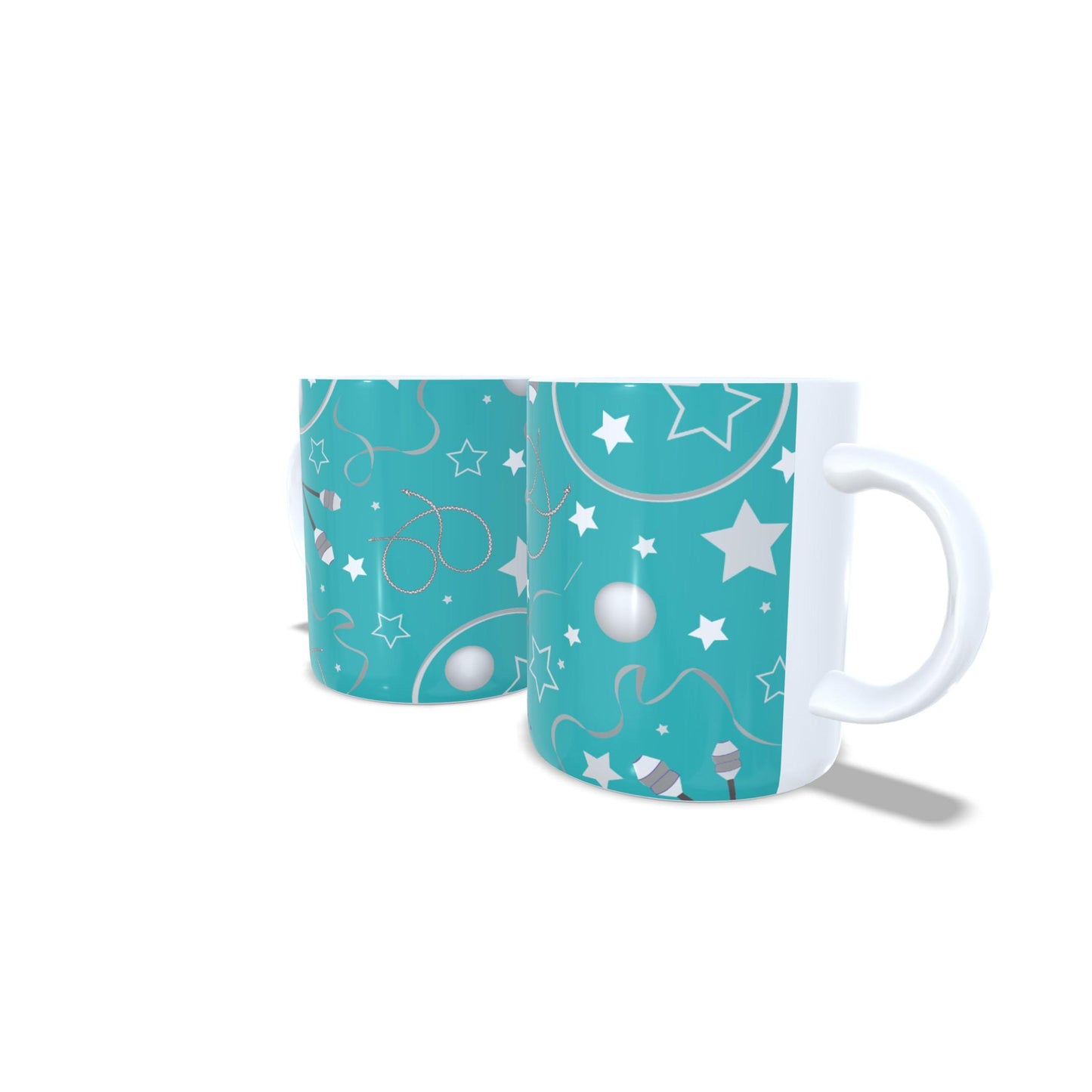 Doodle aparatos turquesa - Taza Gimnasia ritmica