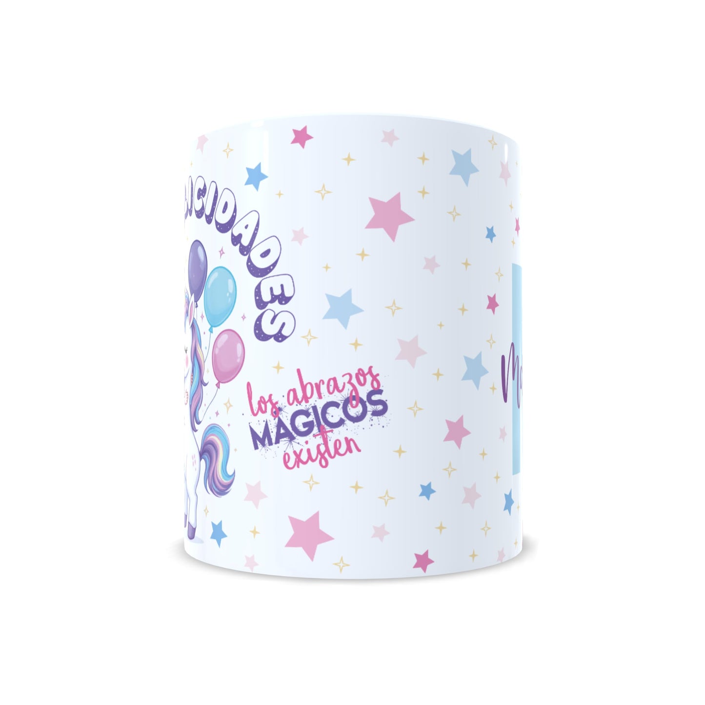 Niña abrazando unicornio cumpleaños - Taza felicidades