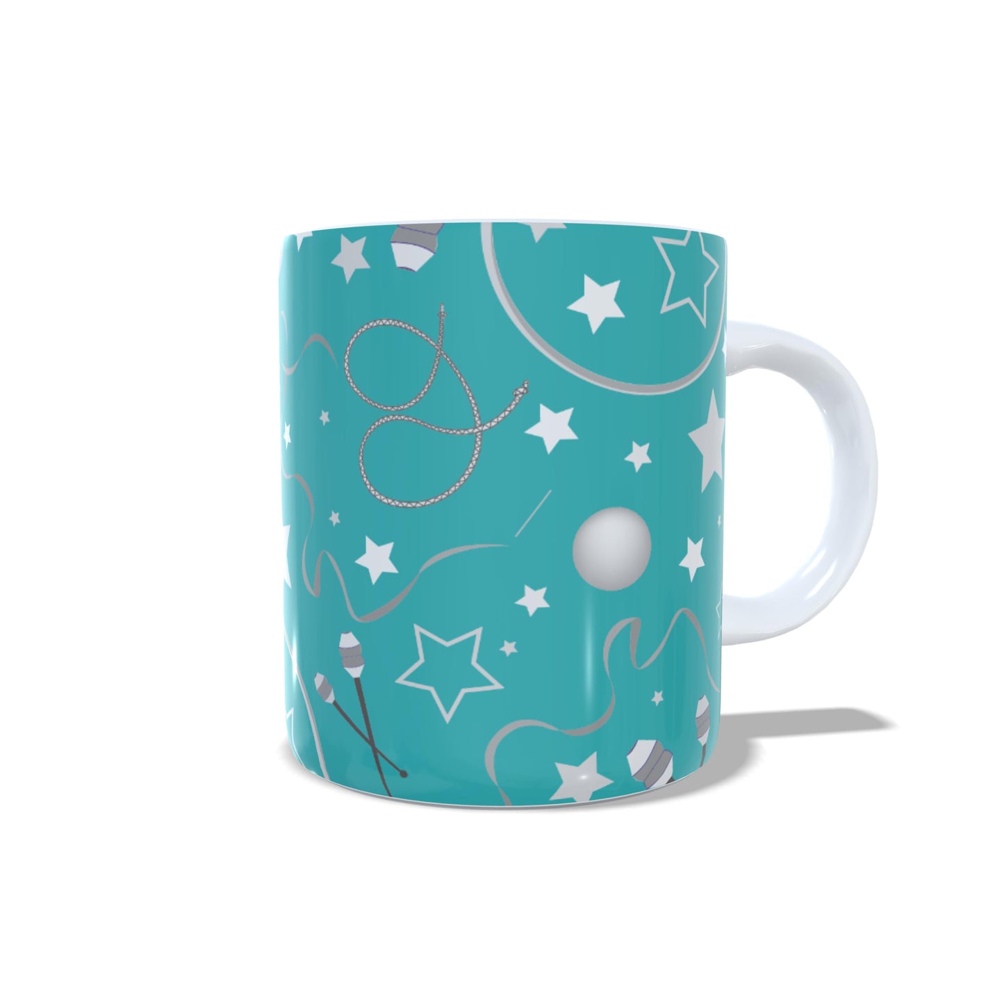 Doodle aparatos turquesa - Taza Gimnasia ritmica