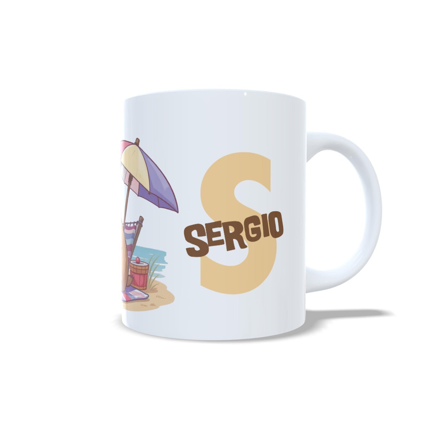 Helado, sol y flow capibara - Taza personalizada nombre