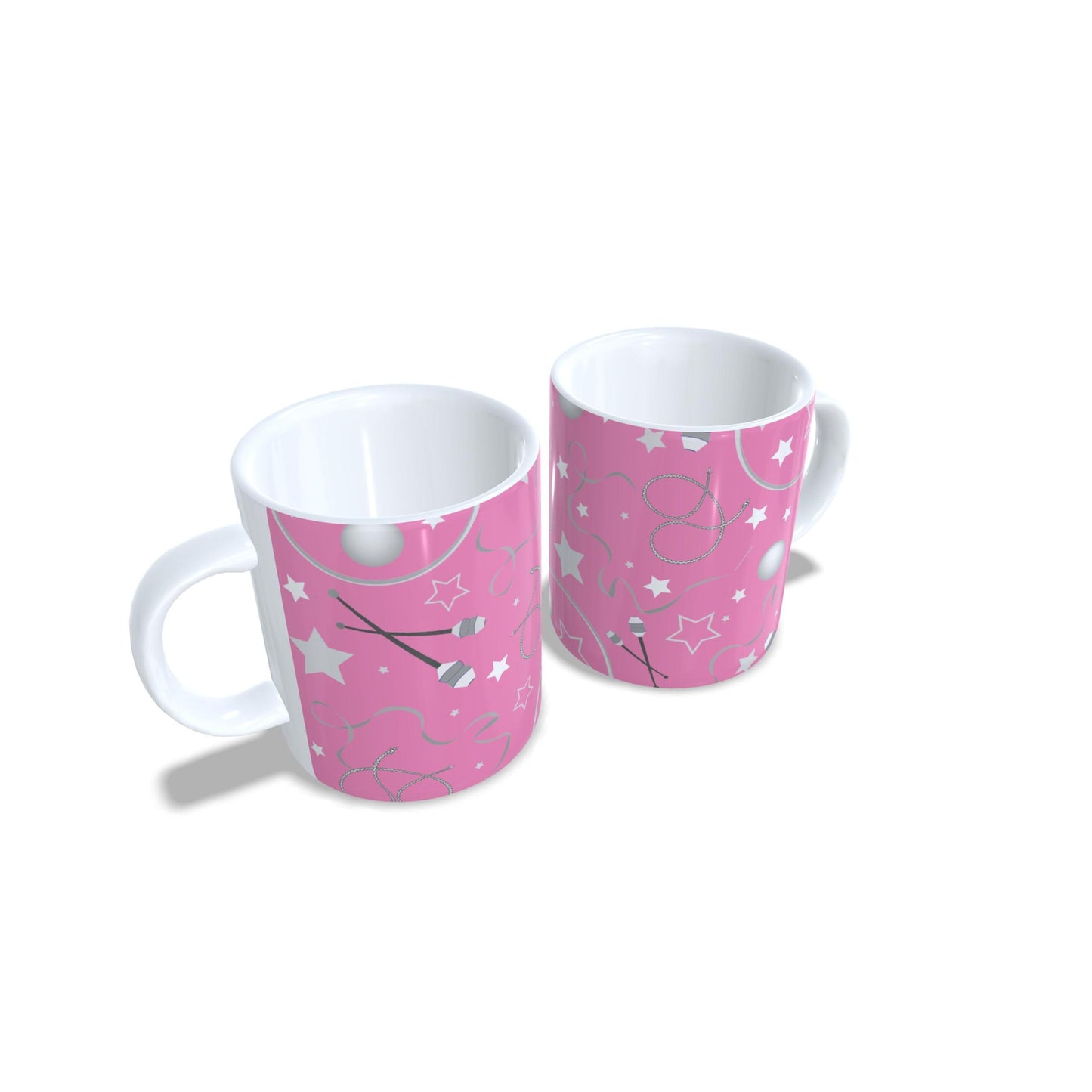 Doodle aparatos rosa - Taza Gimnasia ritmica