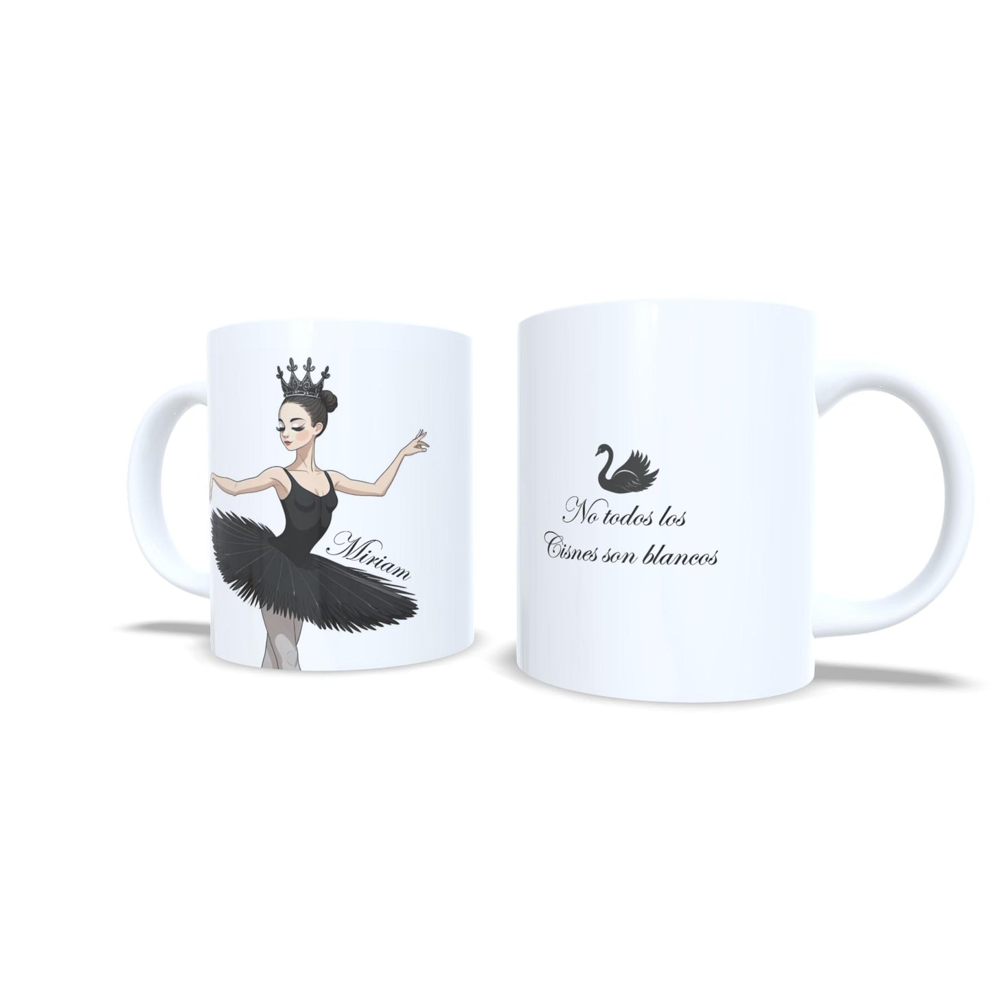 Ballet lago de los cisnes - Taza personalizada con nombre