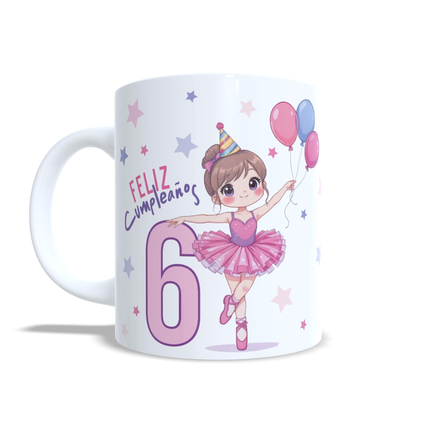 Feliz cumpleaños bailarina ballet - Taza con nombre y edad