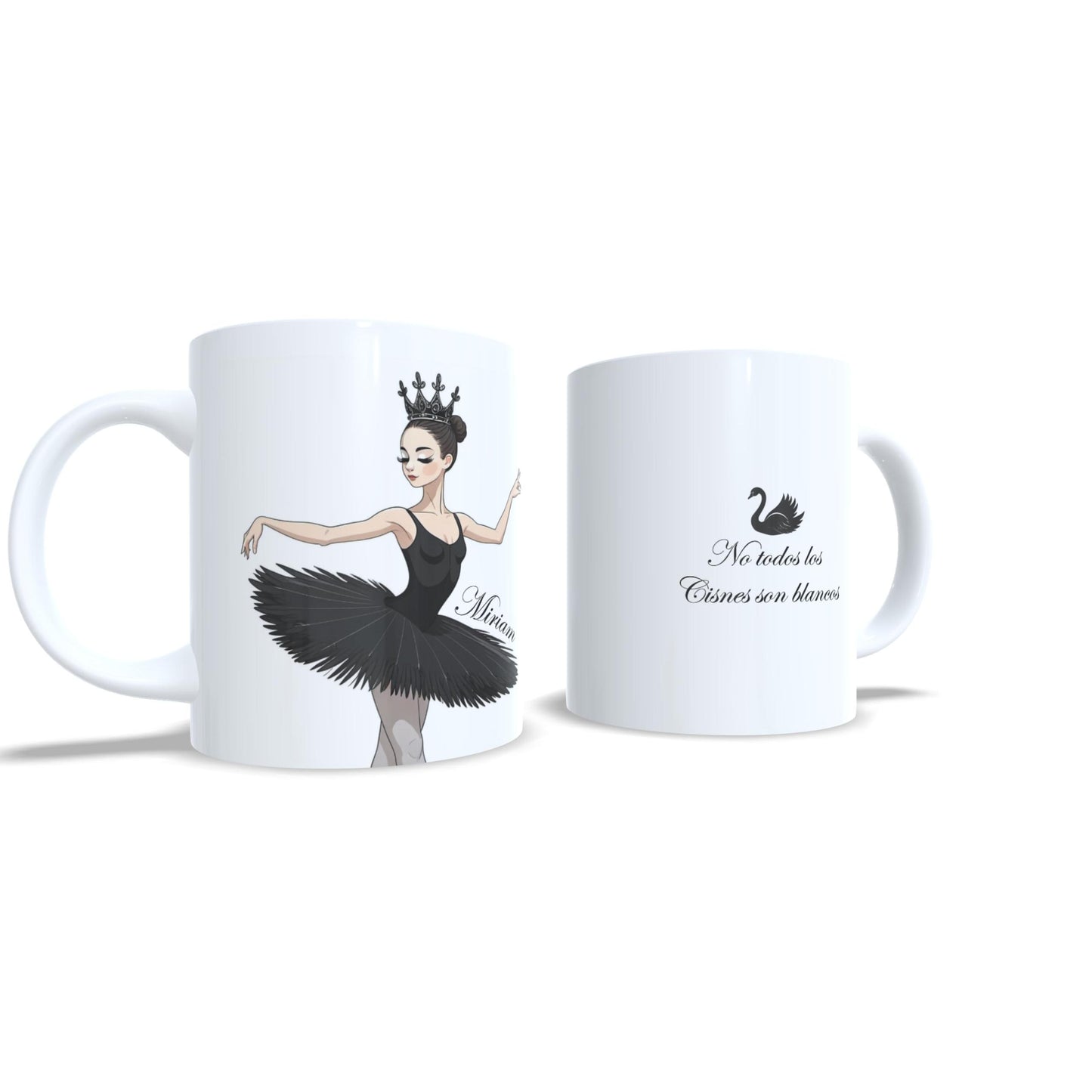Ballet lago de los cisnes - Taza personalizada con nombre