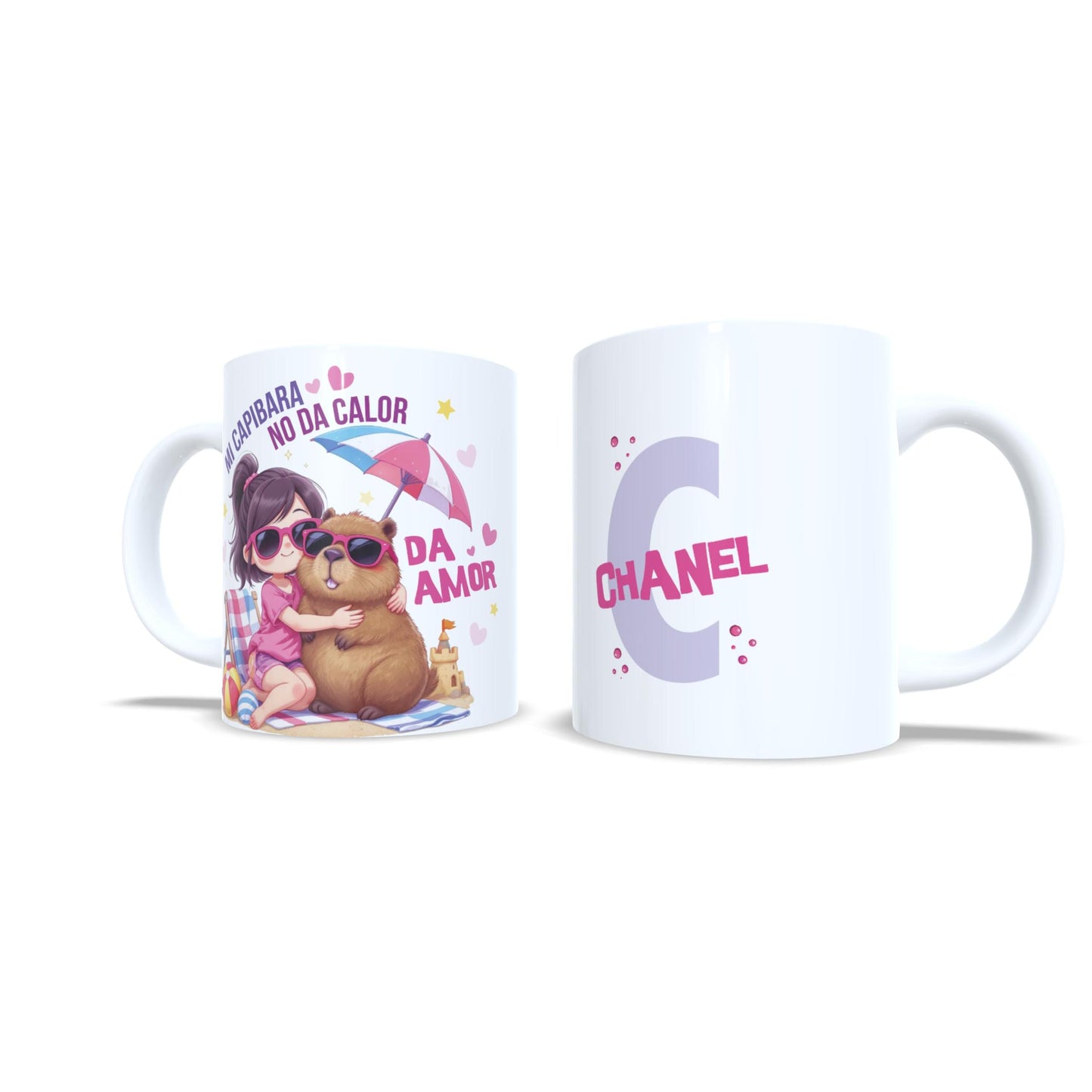 Mi Capibara no da calor, da amor - Taza personalizada Kawaii