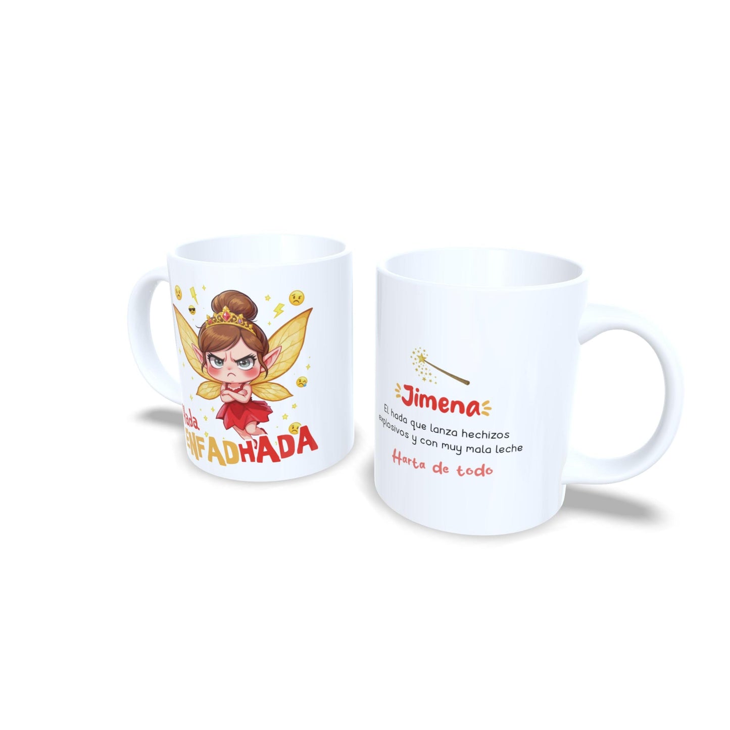 Hada Enfadada Enfadhada - Taza personalizada mal humor