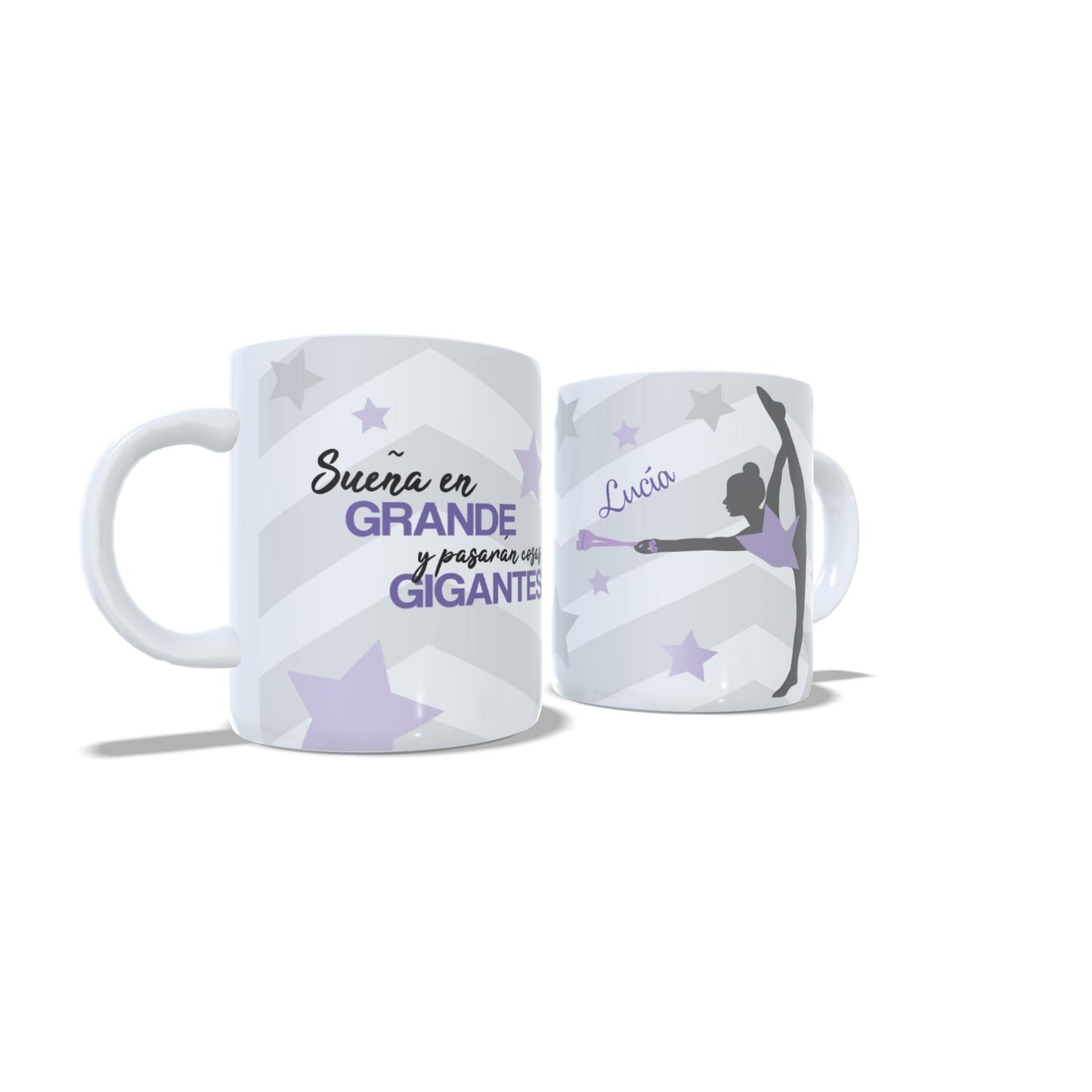Sueña en grande y pasaran cosas gigantes (mazas) - Taza Gimnasia ritmica