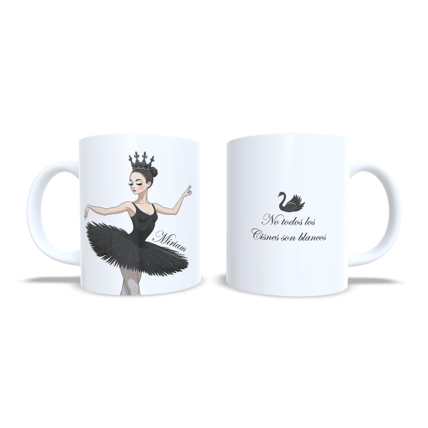 Ballet lago de los cisnes - Taza personalizada con nombre