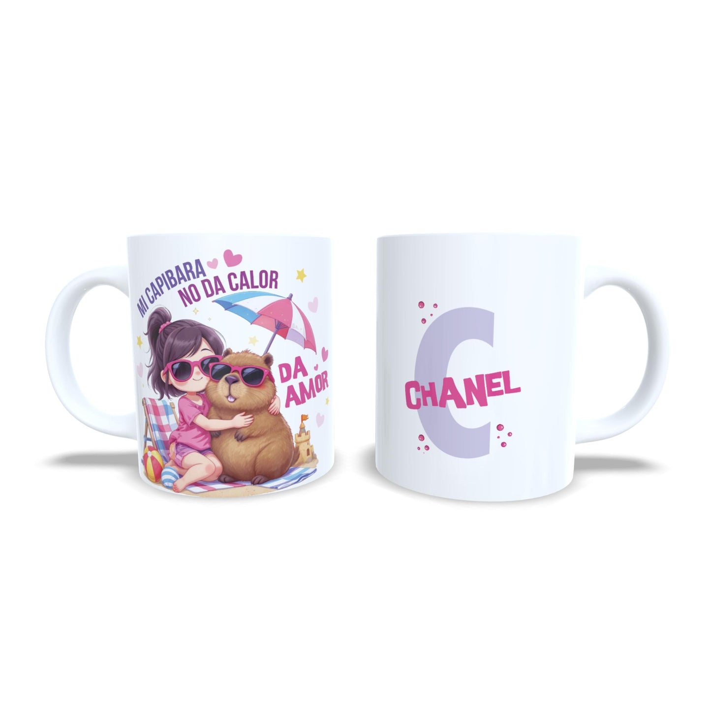 Mi Capibara no da calor, da amor - Taza personalizada Kawaii