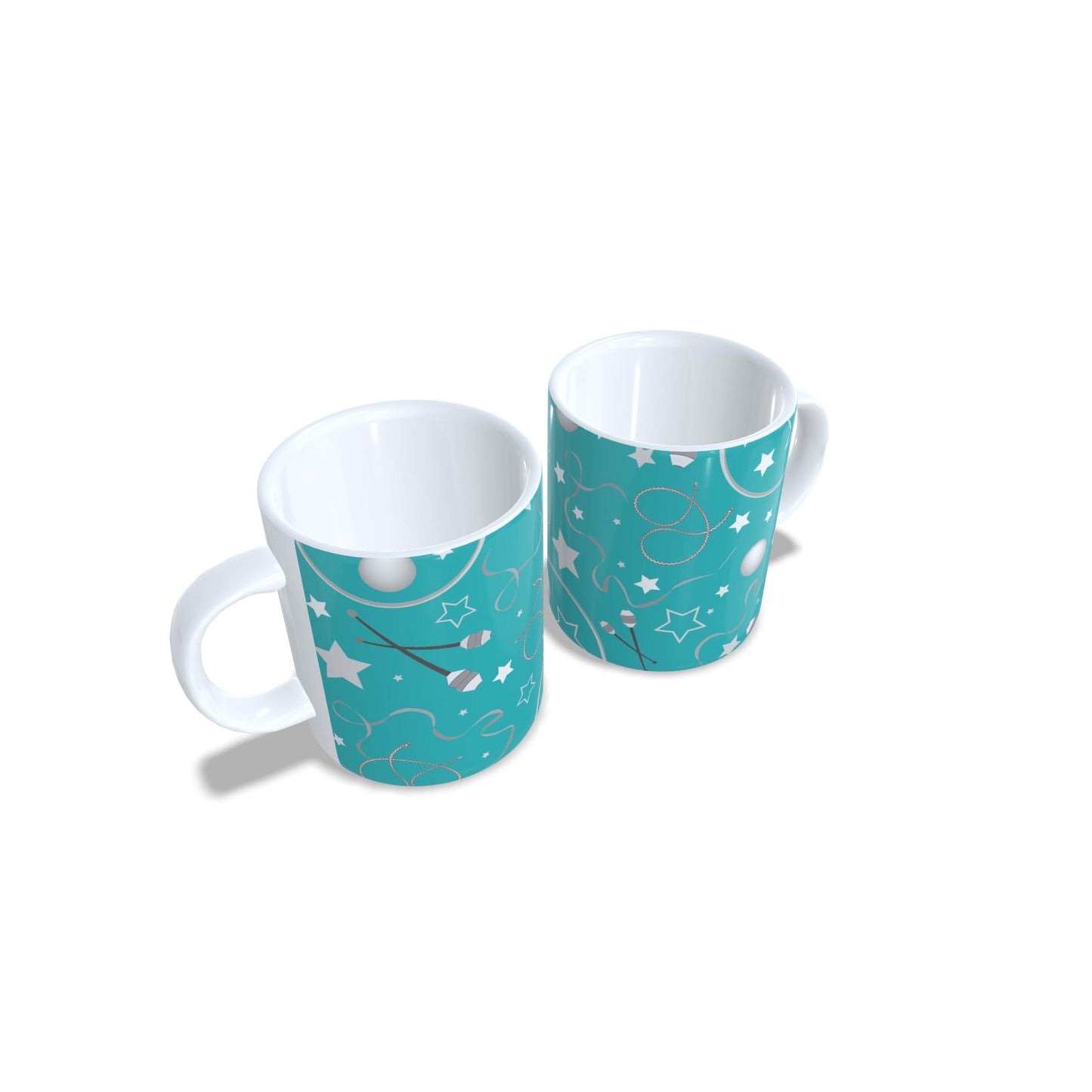 Doodle aparatos turquesa - Taza Gimnasia ritmica