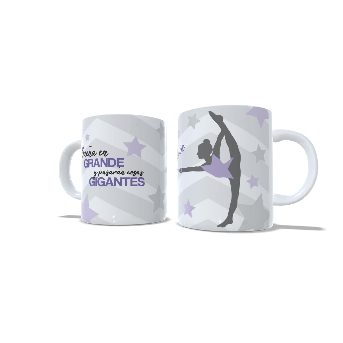 Sueña en grande y pasaran cosas gigantes (mazas) - Taza Gimnasia ritmica