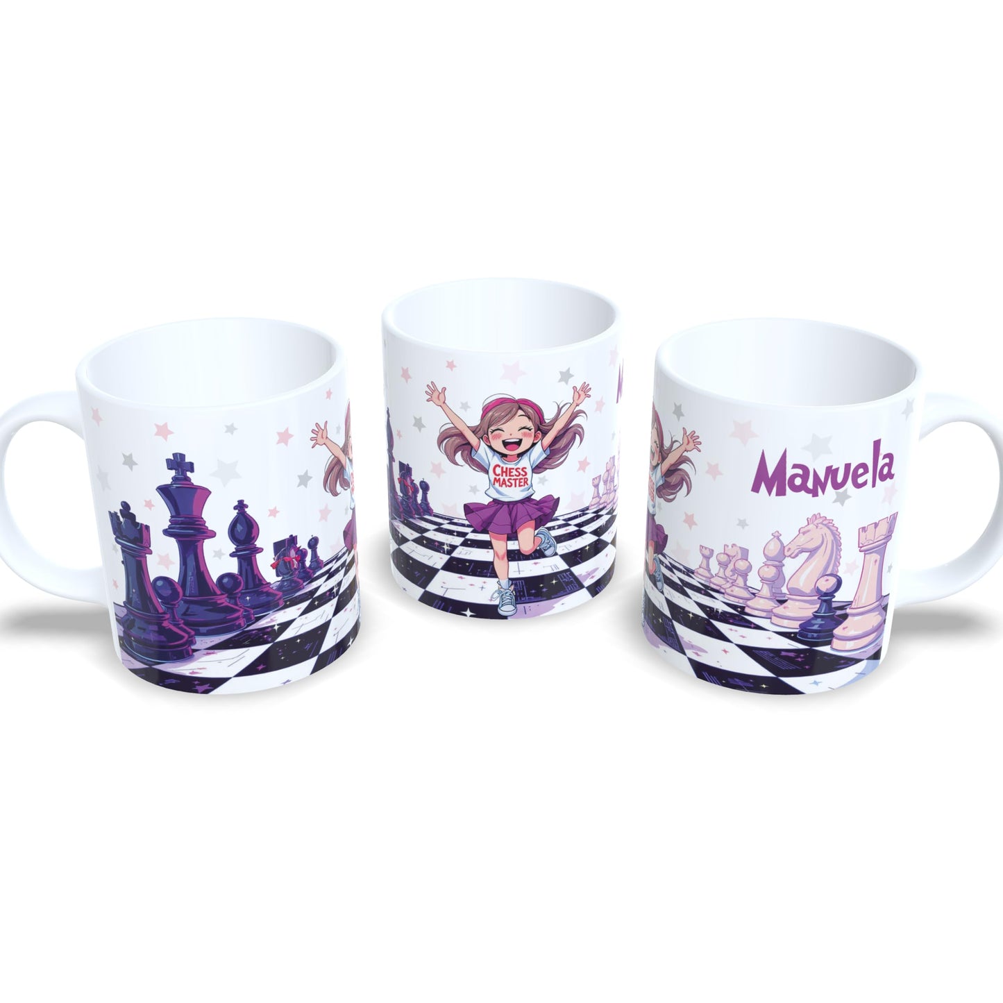 Chess Master del Ajedrez, versión niña - Taza personalizada
