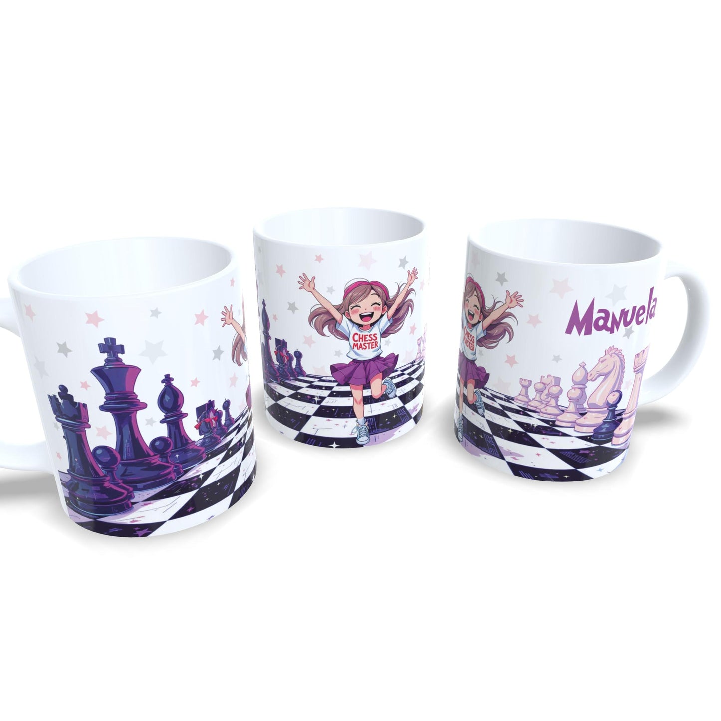 Chess Master del Ajedrez, versión niña - Taza personalizada