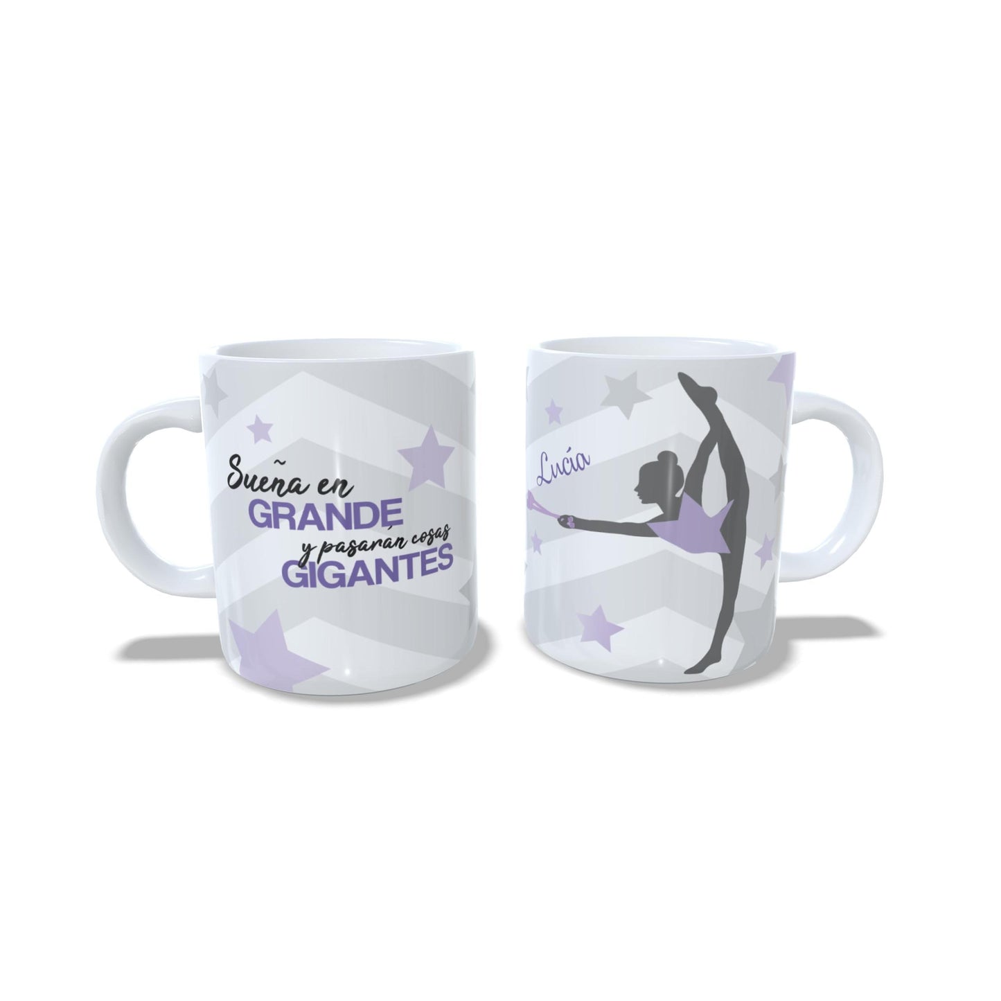 Sueña en grande y pasaran cosas gigantes (mazas) - Taza Gimnasia ritmica