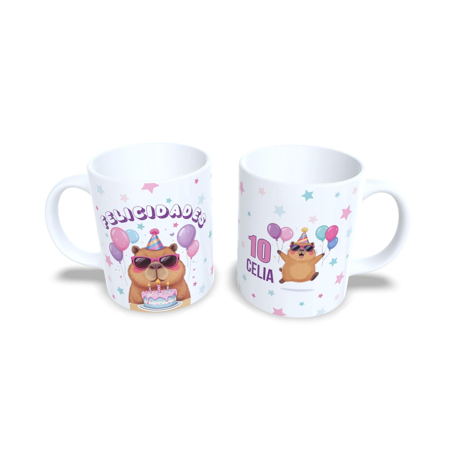 Cumpleaños Capibara Felicidades - Taza con nombre y edad