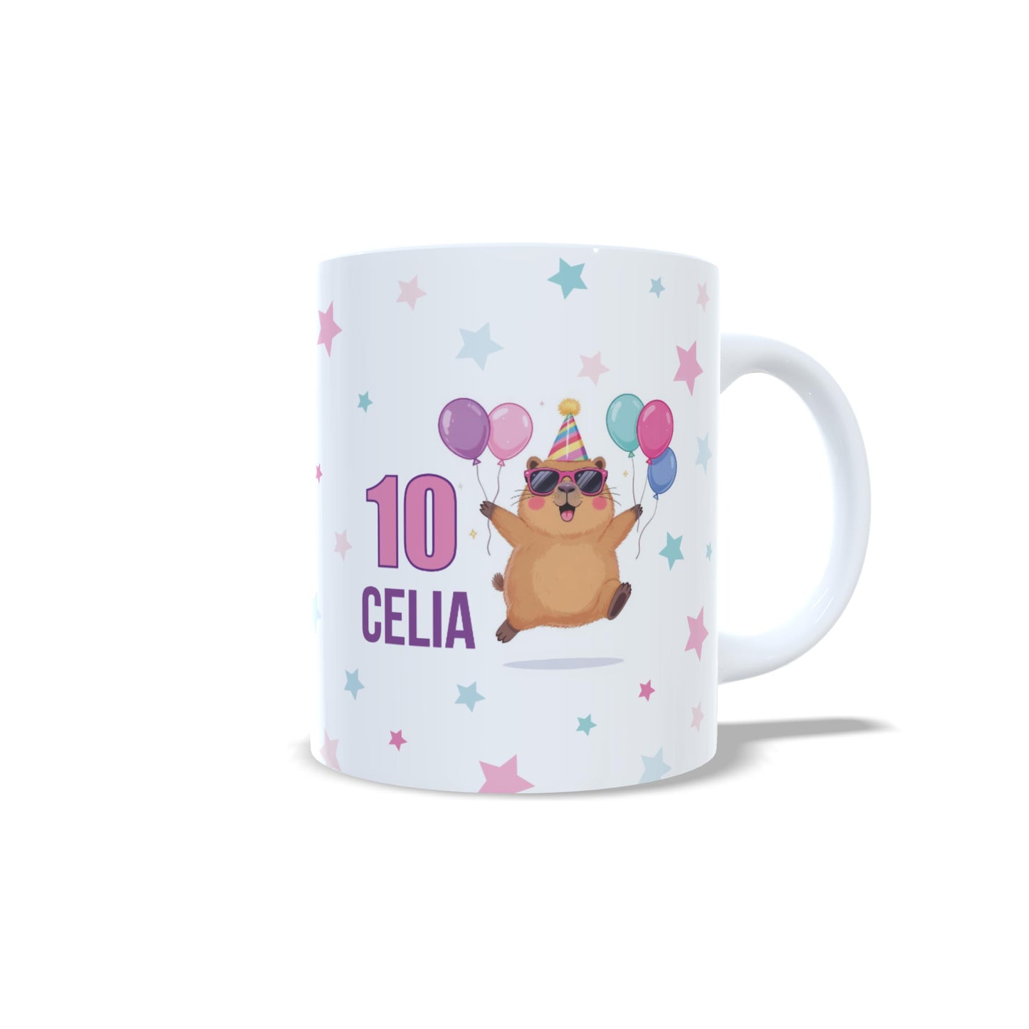 Cumpleaños Capibara Felicidades - Taza con nombre y edad