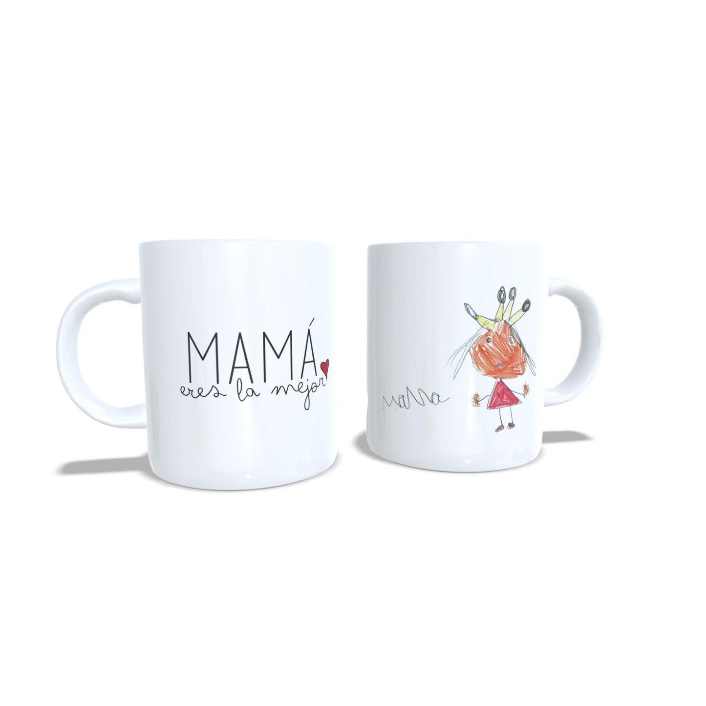 Dibujo en taza día de la madre felicidades mama personalizada