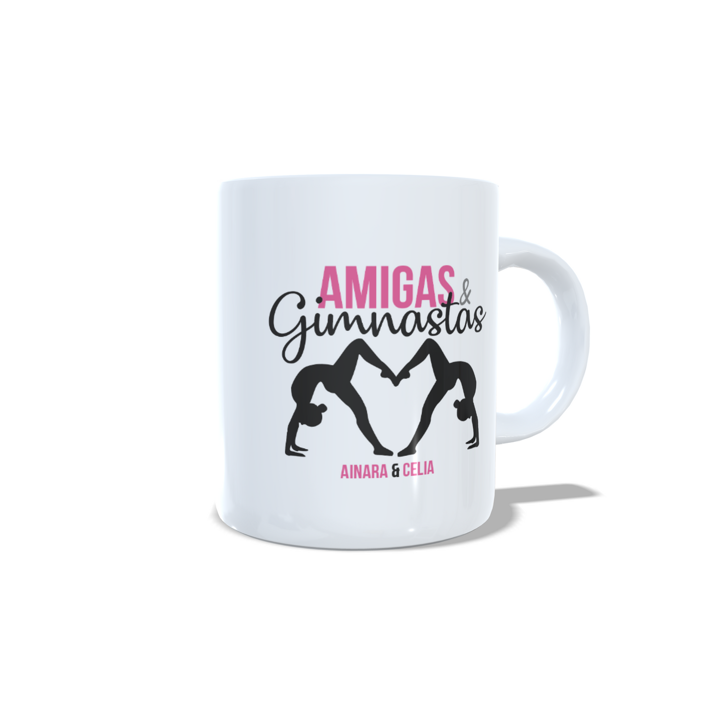 Amigas y gimnastas - Taza personalizada foto y nombre gimnasia