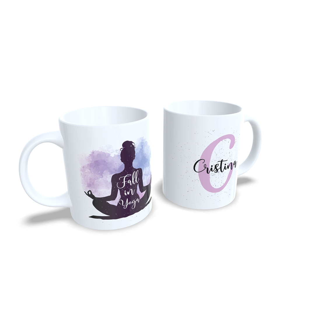 Fall in Yoga Meditación. Shanti, namaste - Taza personalizada