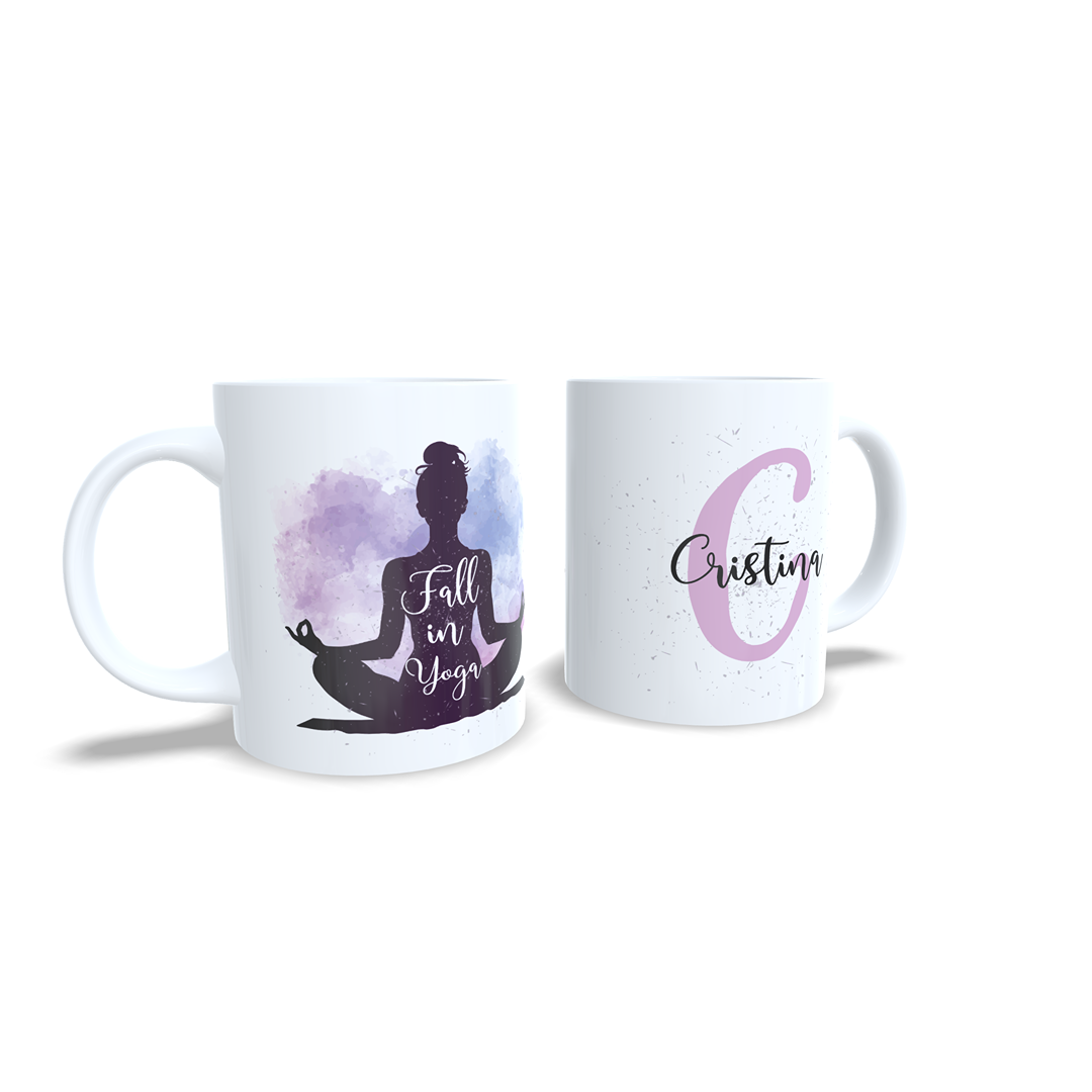 Fall in Yoga Meditación. Shanti, namaste - Taza personalizada