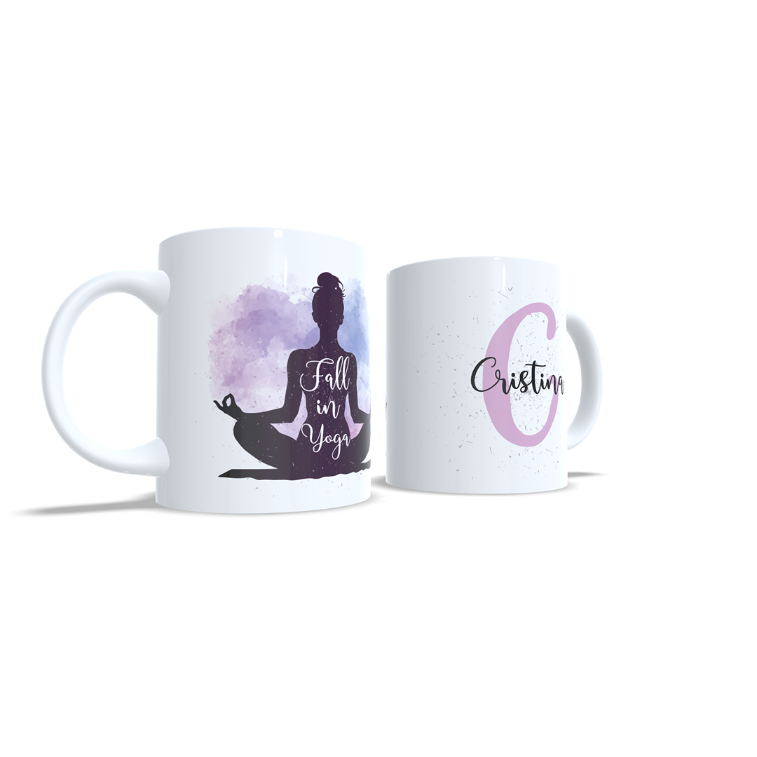 Fall in Yoga Meditación. Shanti, namaste - Taza personalizada