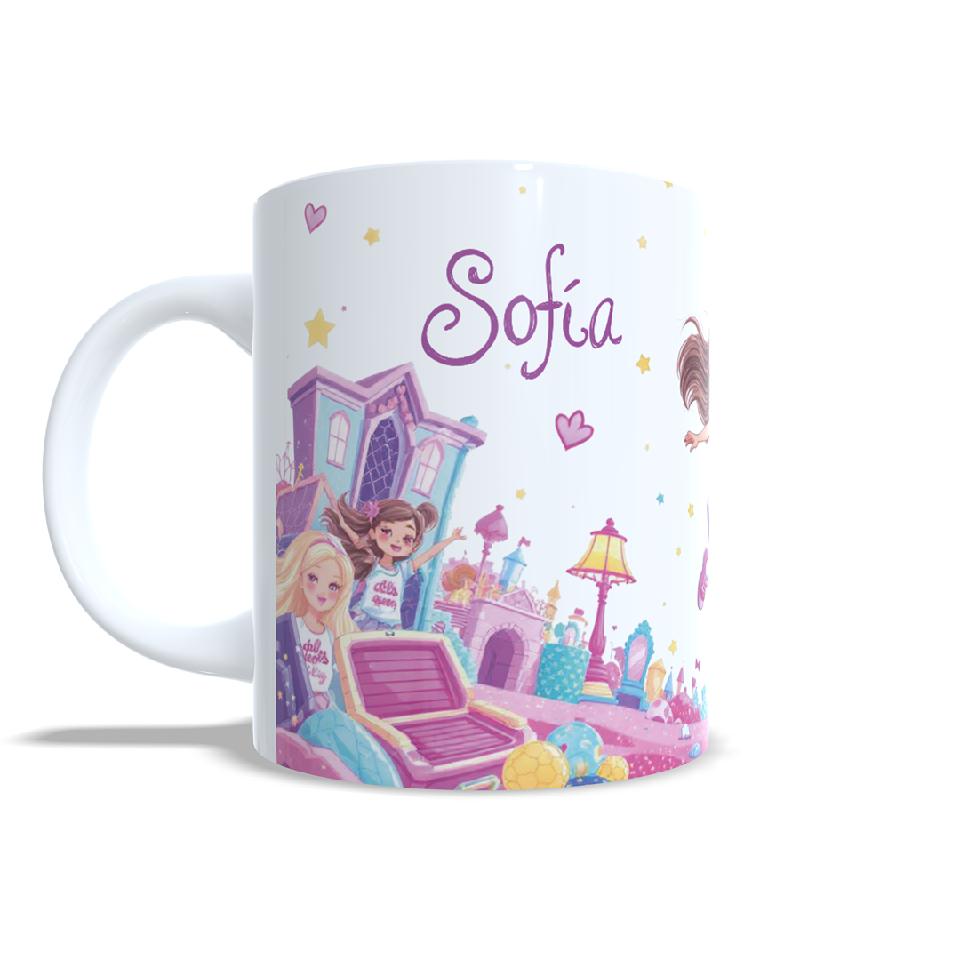 Muñeca Inspiración Barbie "Dolls Queen" - Taza personalizada