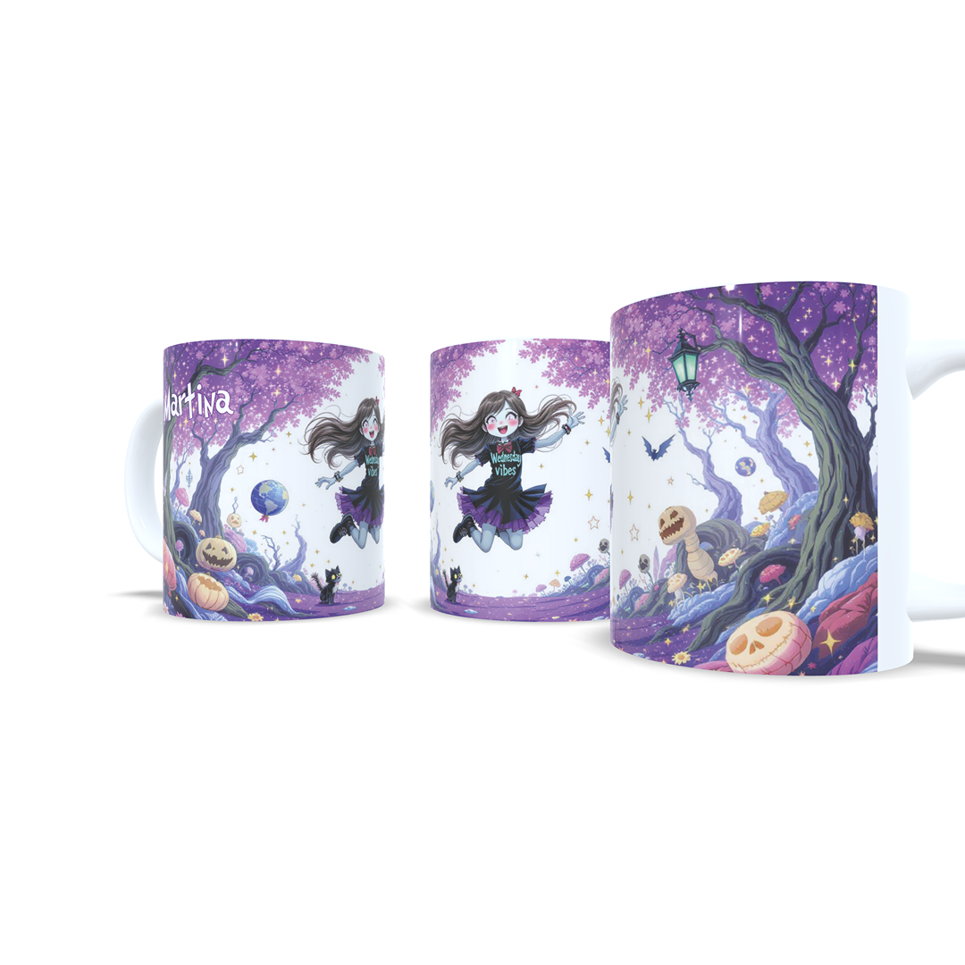 Halloween Inspiración Miercoles Monster high - Taza personalizada