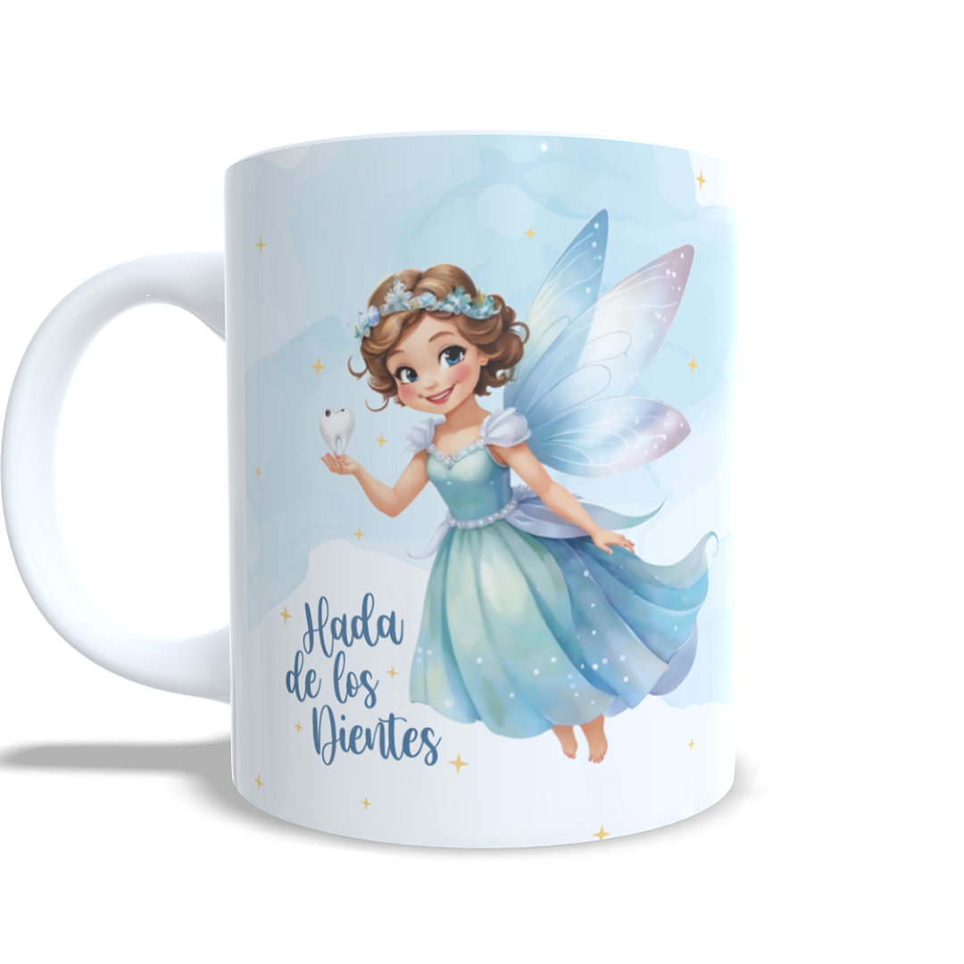 Hada de los dientes taza personalizada con nombre y mensaje