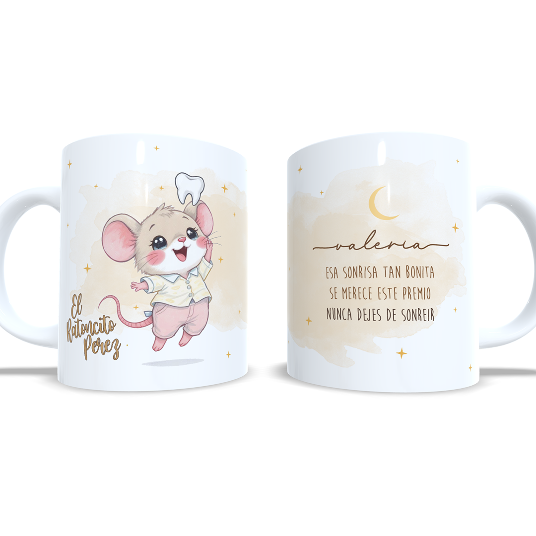 El ratoncito Perez taza personalizada con nombre y mensaje