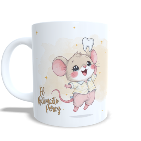 El ratoncito Perez taza personalizada con nombre y mensaje