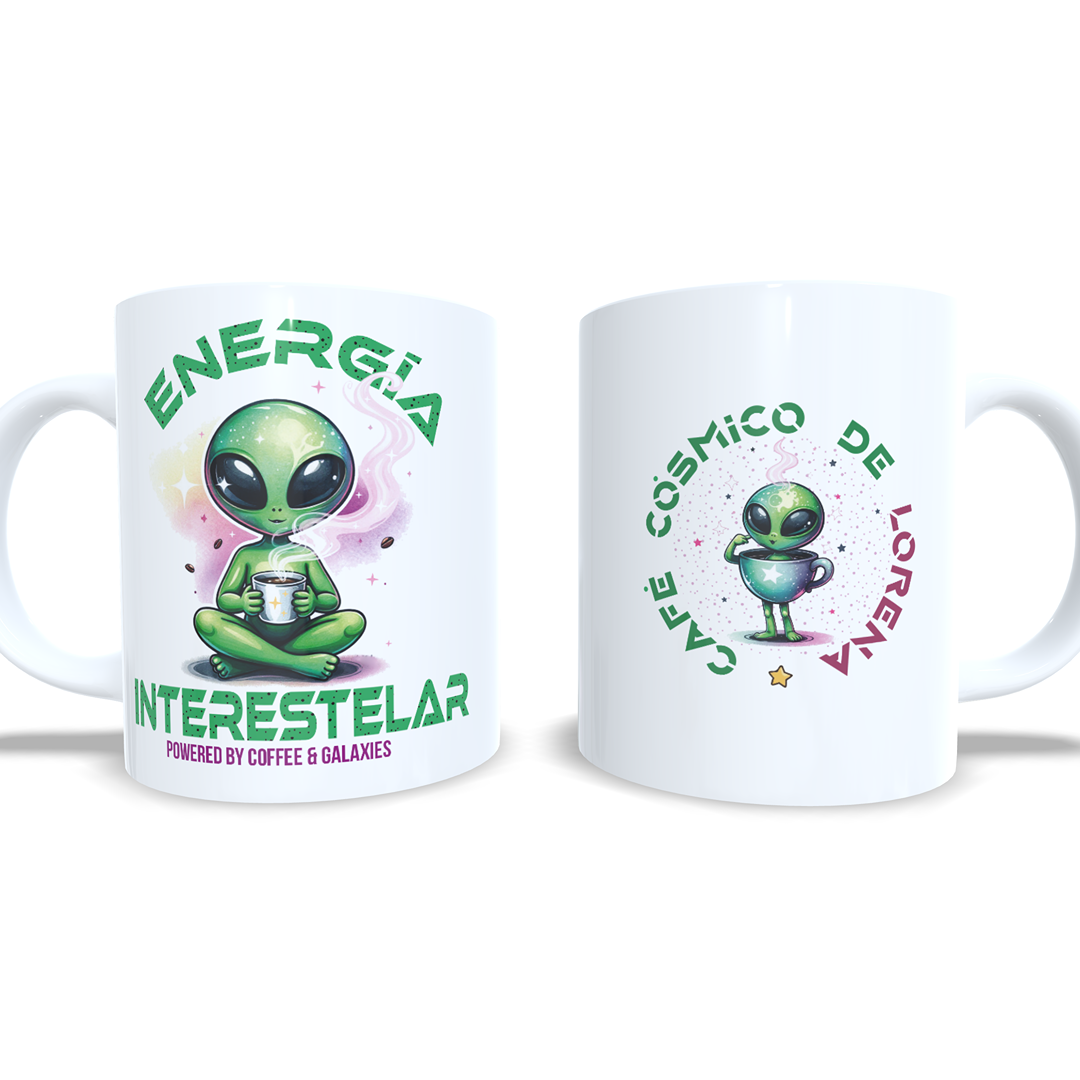 Energia interestelar cafe cosmico - Taza alien marciano extraterrestre